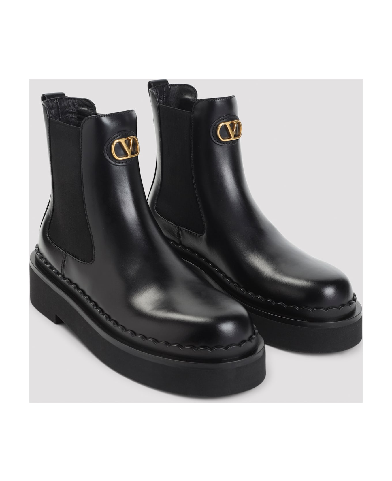 Valentino Garavani Beatle Vlogo Signature T 30 Boots - No Nero