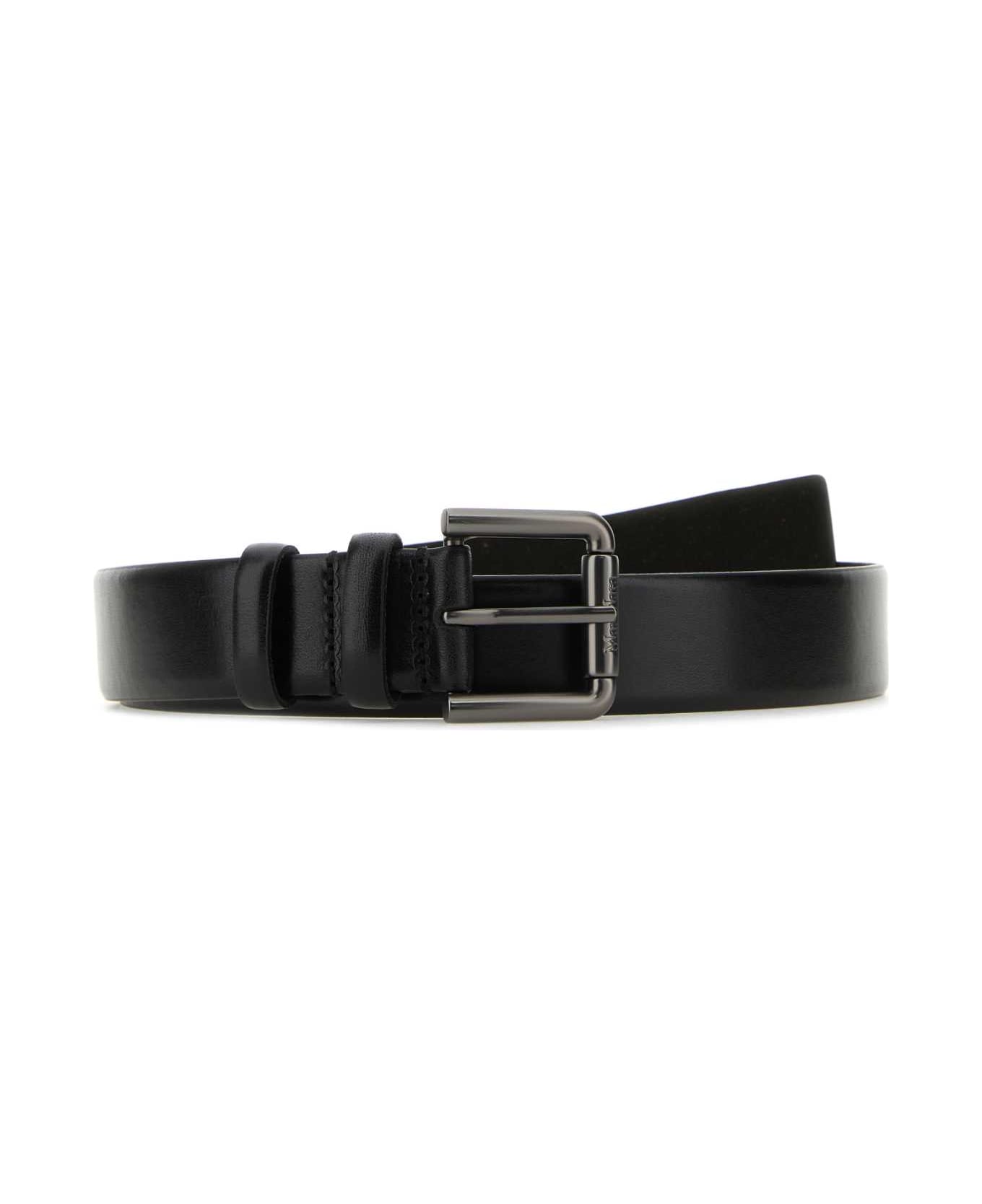 Max Mara Black Leather Belt - NERO ベルト