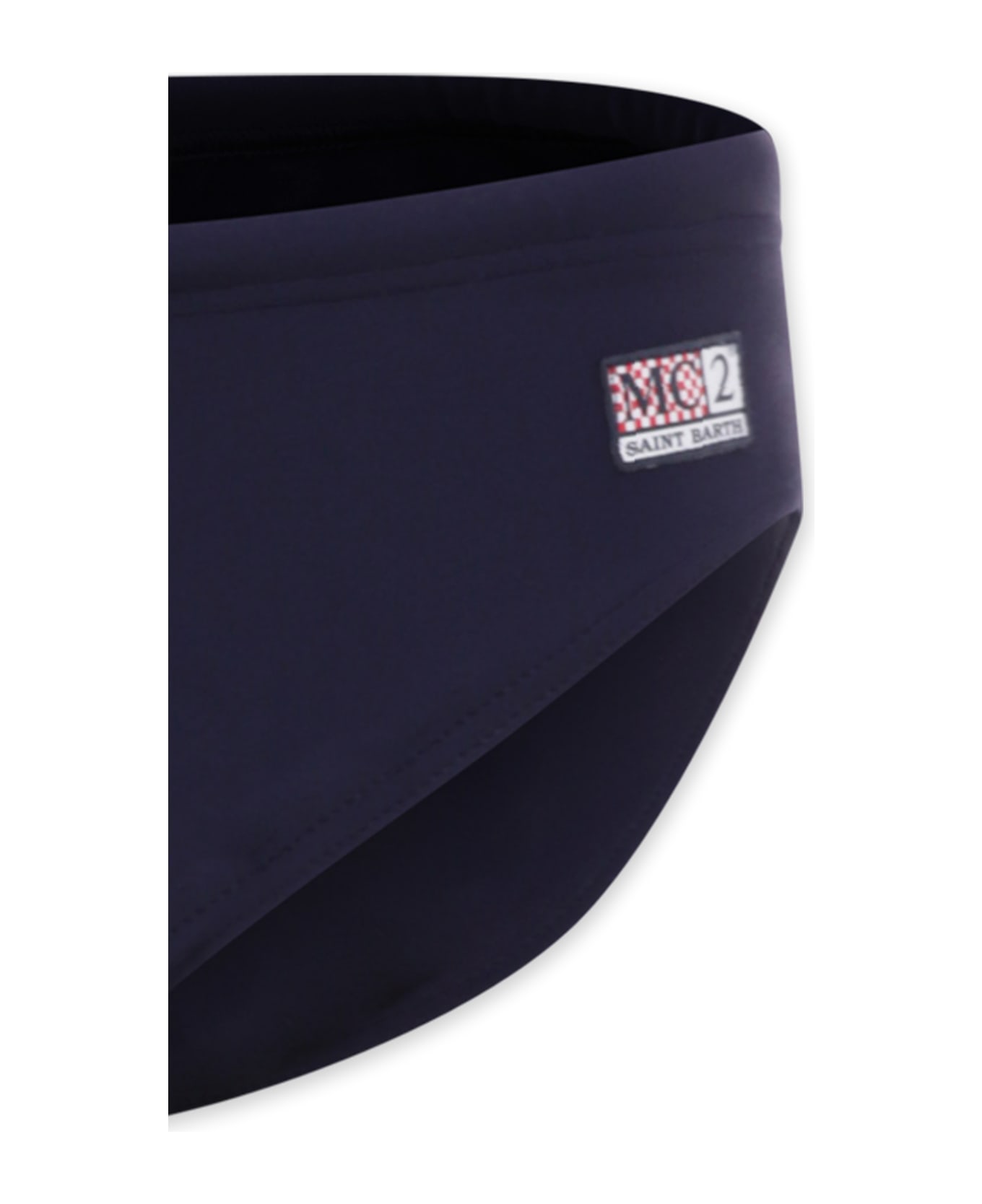 MC2 Saint Barth Blue Swim Shorts For Boy With Logo - Blue