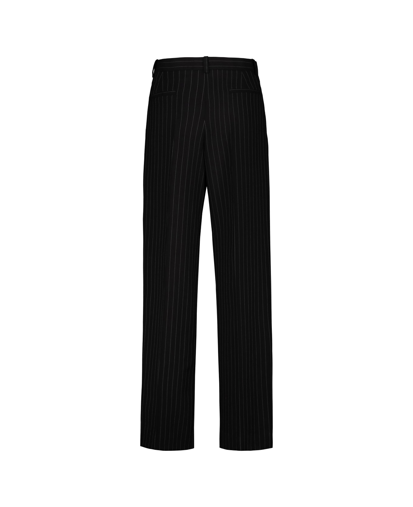 WARDROBE.NYC Classic Straight Leg Trouser Pinstripe - Bps Black Pinstripe
