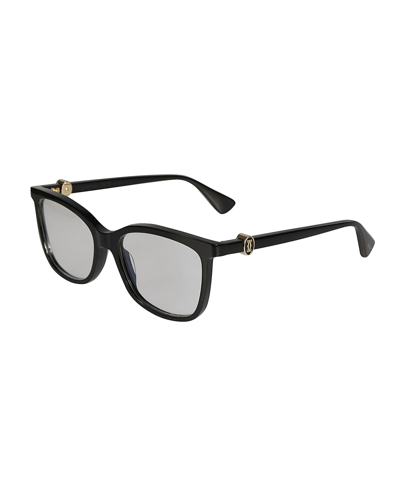 Cartier Eyewear Classic Logo Sided Glasses - Black/Transparent アイウェア
