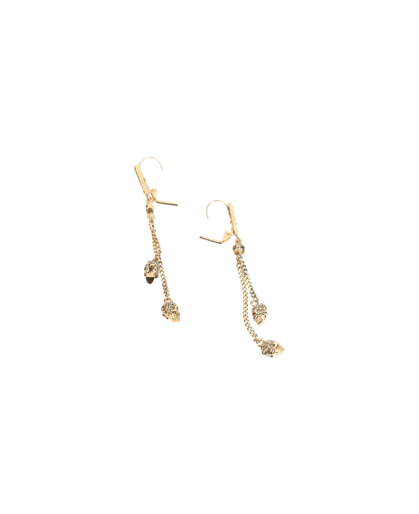 Alexander McQueen Thin Chain Earrings - 0953+greige