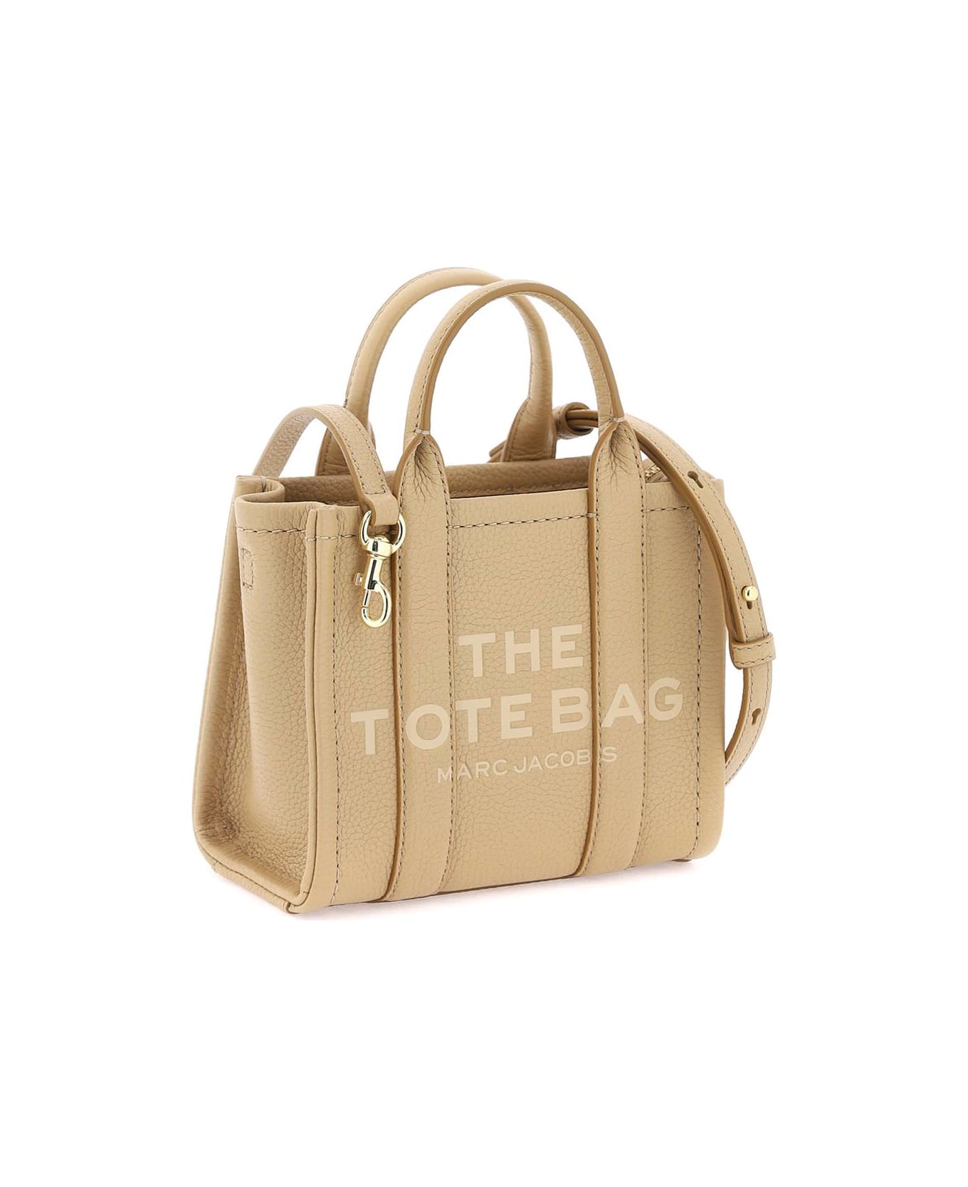 Marc Jacobs The Leather Mini Tote Bag - CAMEL (Beige)