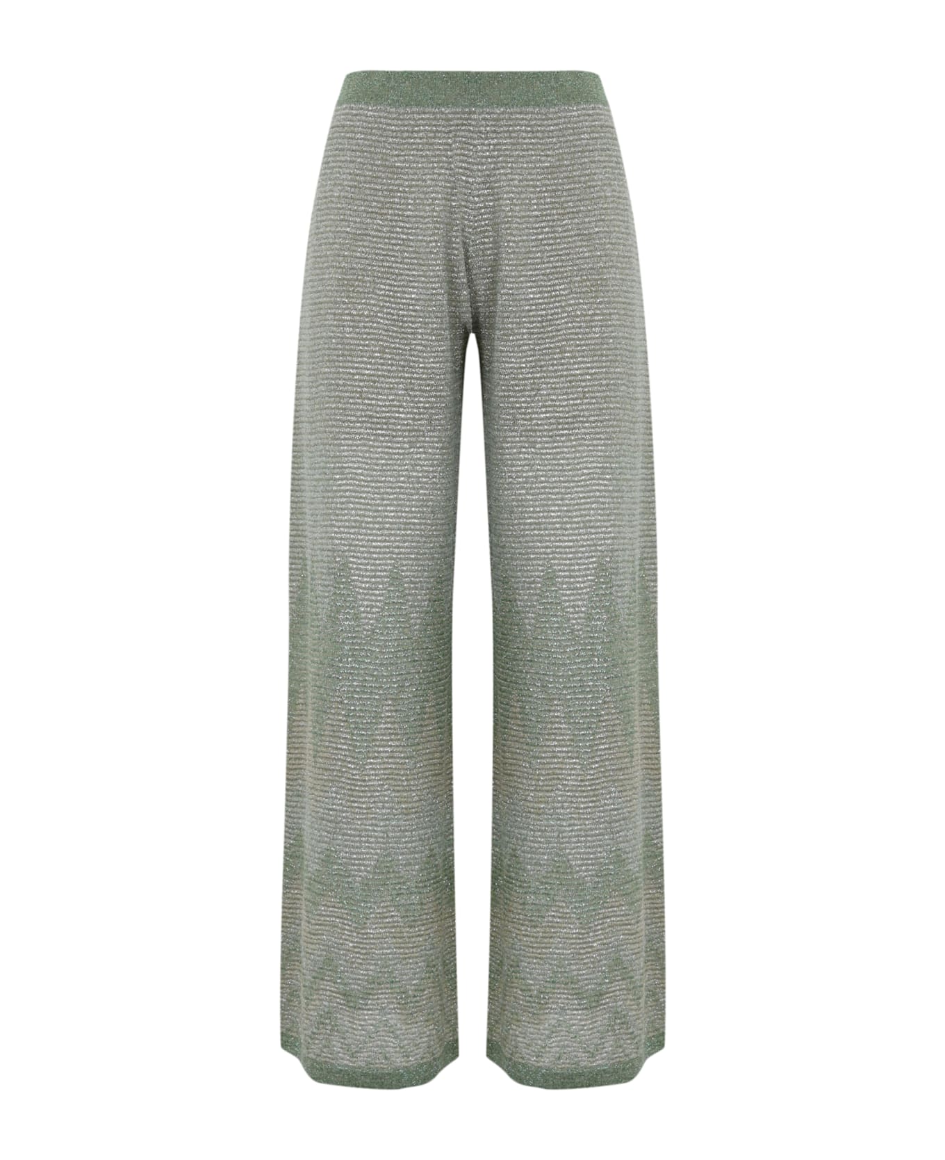 D.Exterior Degraded Short Trousers In Viscose And Lurex - SALVIA