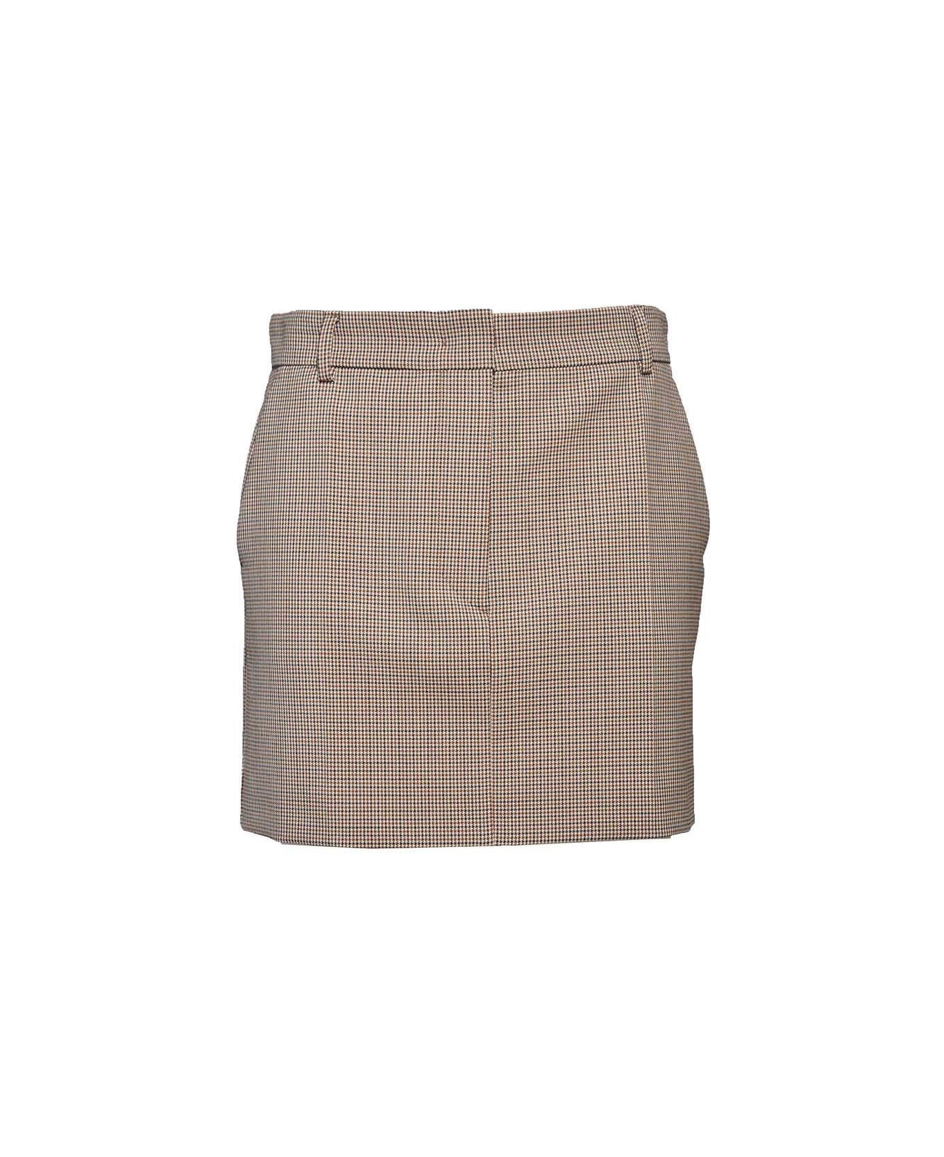 SportMax Checked Mini Skirt - Multicolour