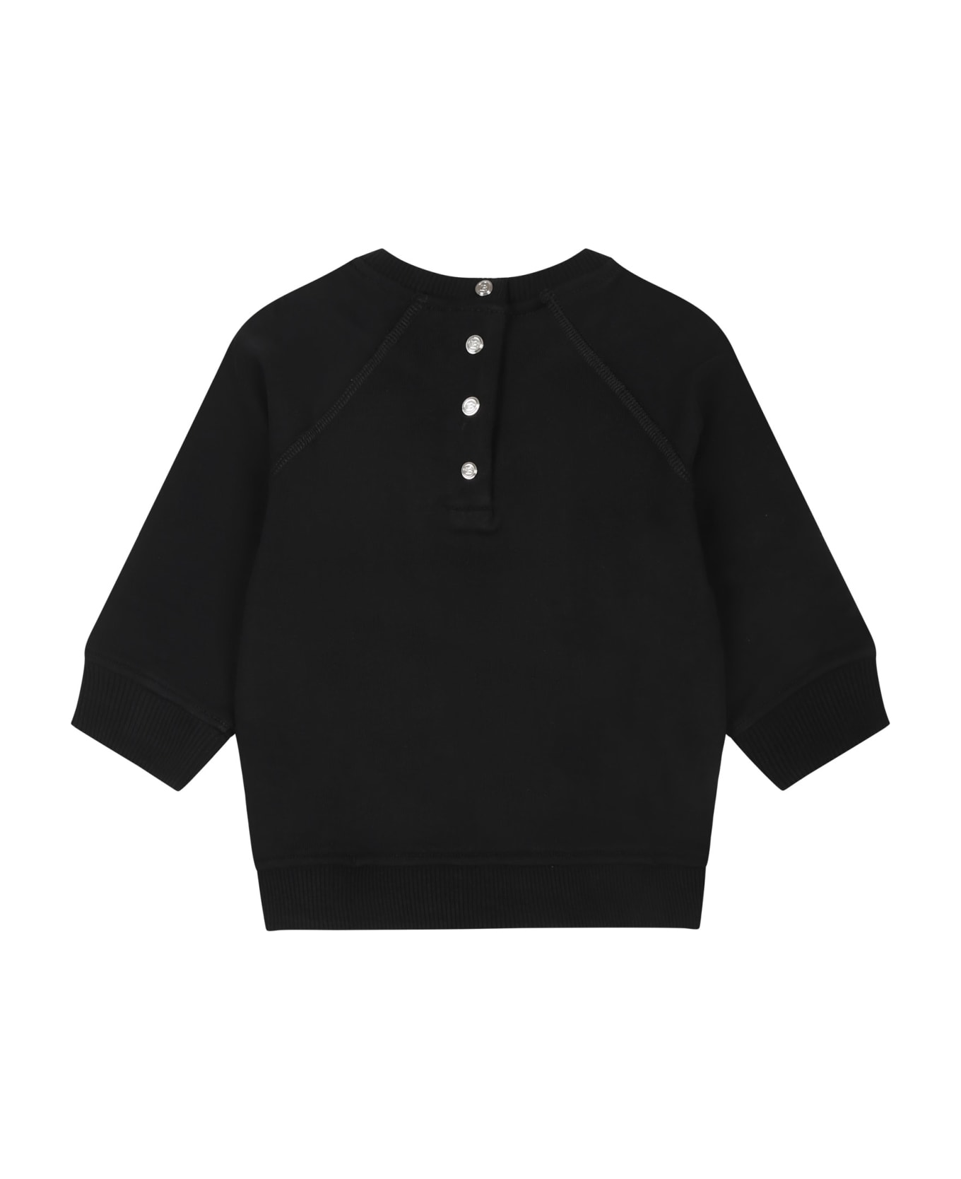 Balmain Black Sweatshirt For Babykids With Logo - Black ニットウェア＆スウェットシャツ
