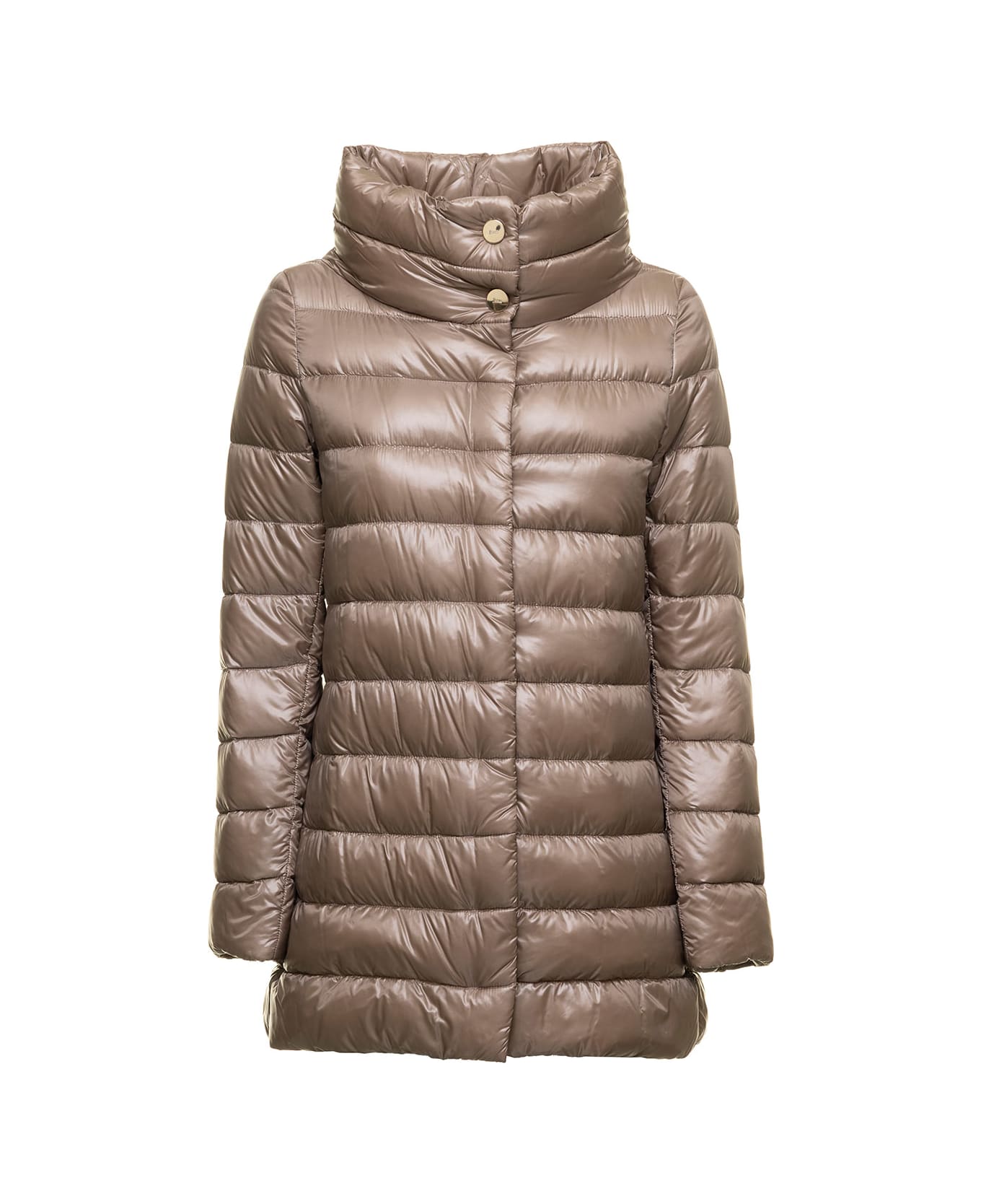 Herno Woman
s Amelia Taupe Colored Nylon Down Jacket - Nude 
Neutrals