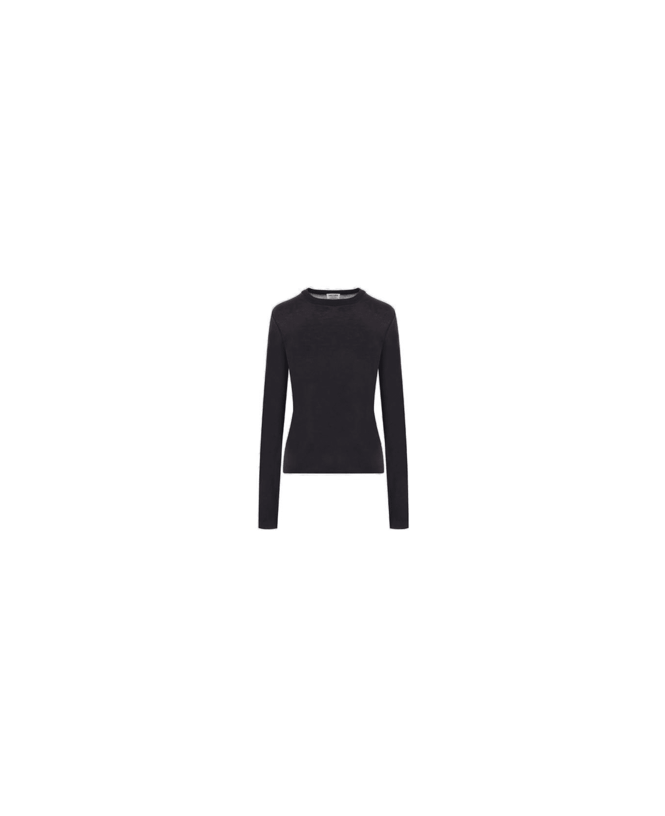 Saint Laurent Sweater In Cashmere, Wool And Silk - BLACK
