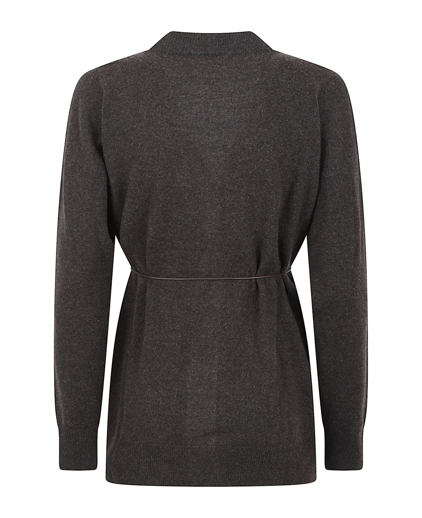 Peserico Cardigan In Tricot - EBANO