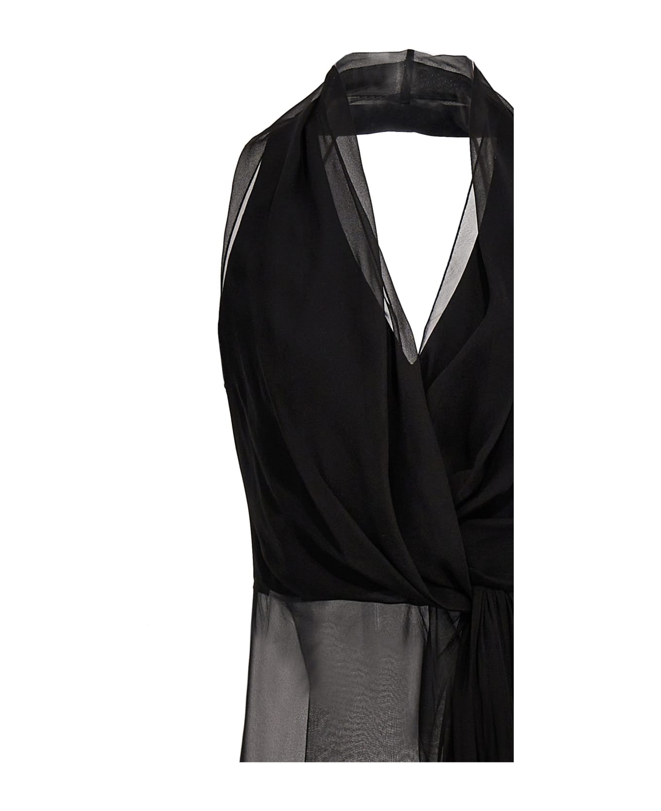 Alberta Ferretti Chiffon Top - Black  