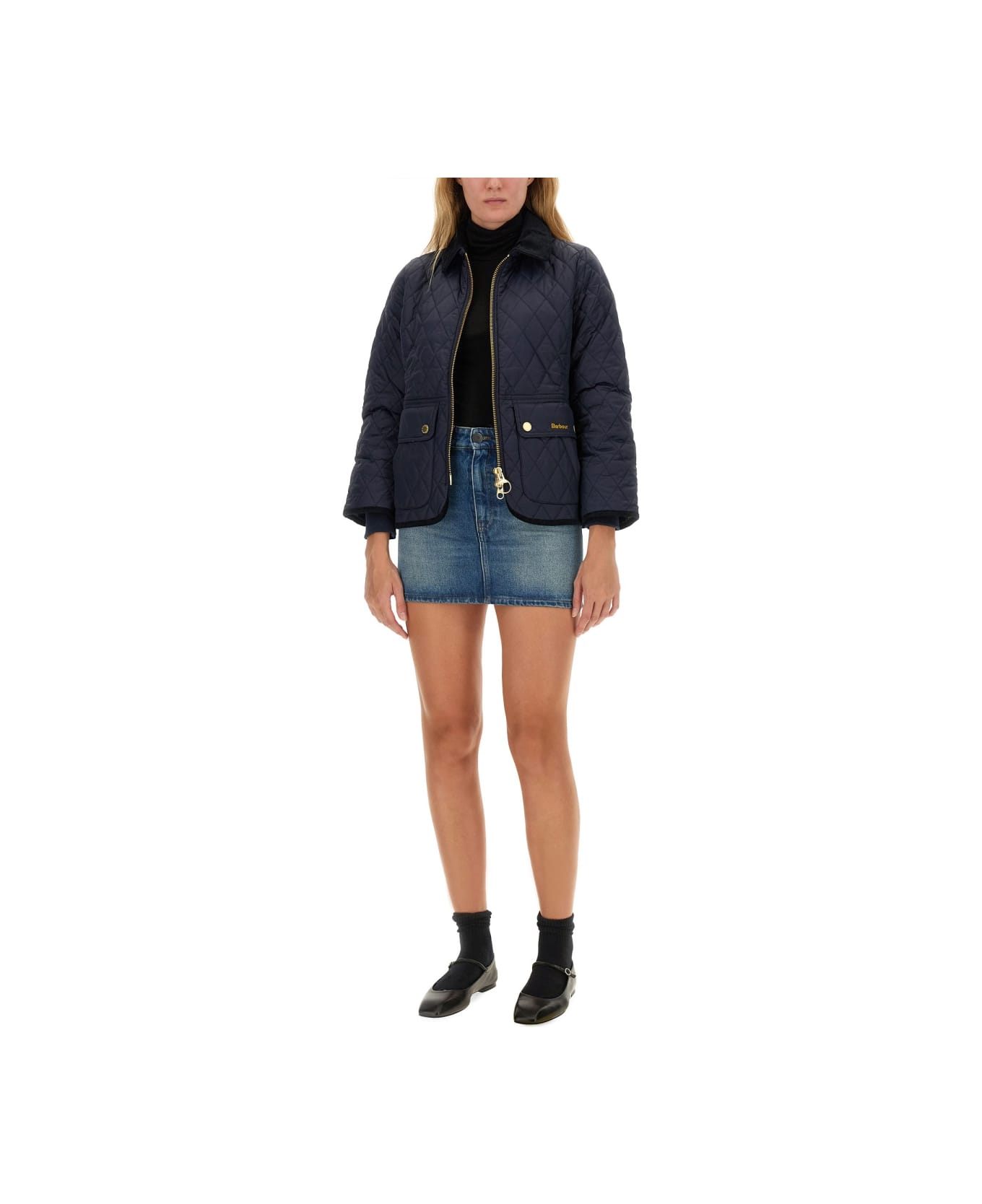 Barbour Jacket With Zip - Navy/classic