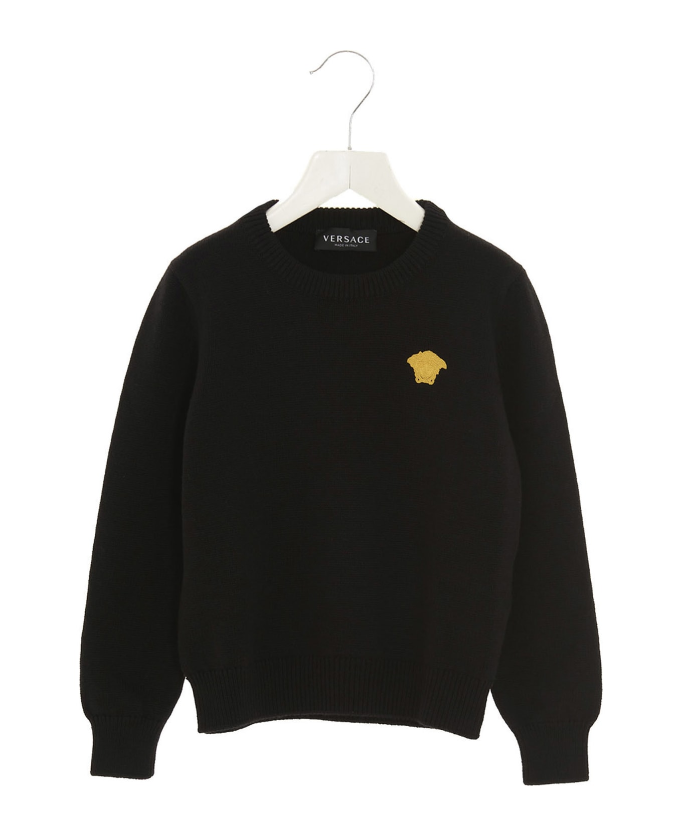 Young Versace 'medusa' Sweater - Nero