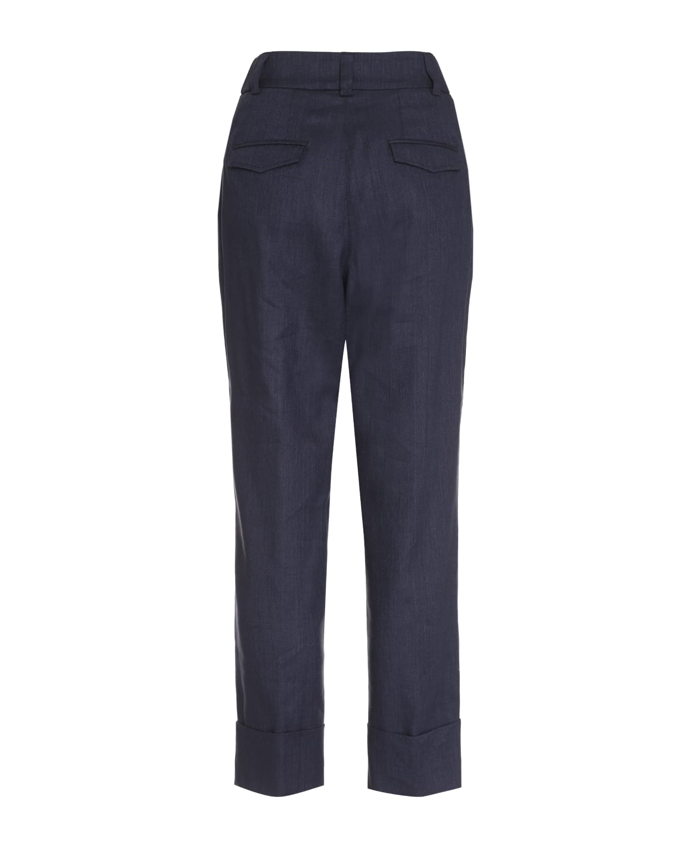 Peserico Wool Blend Trousers - blue