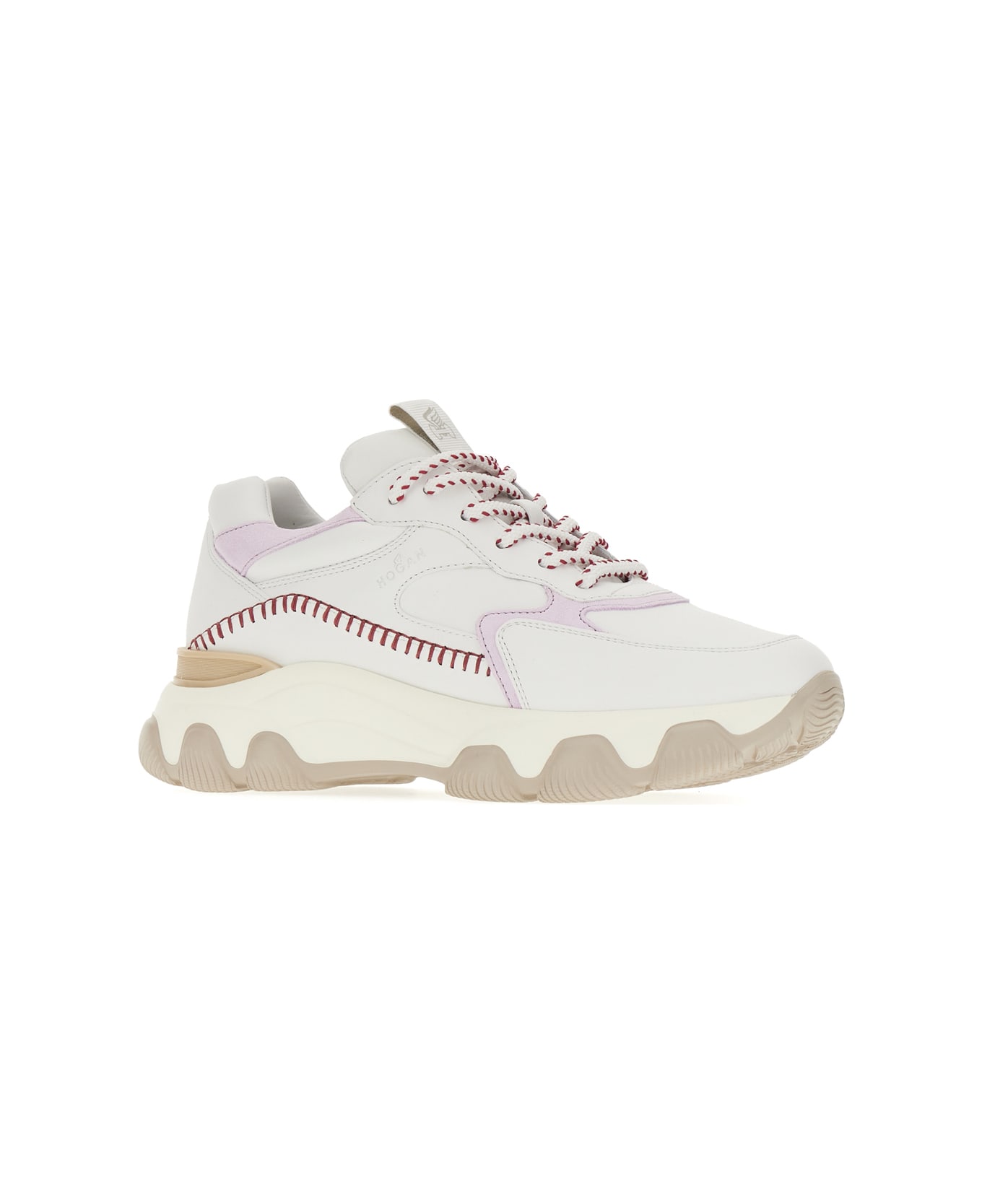 Hogan White Leather Hyperactive Sneakers - Bianco