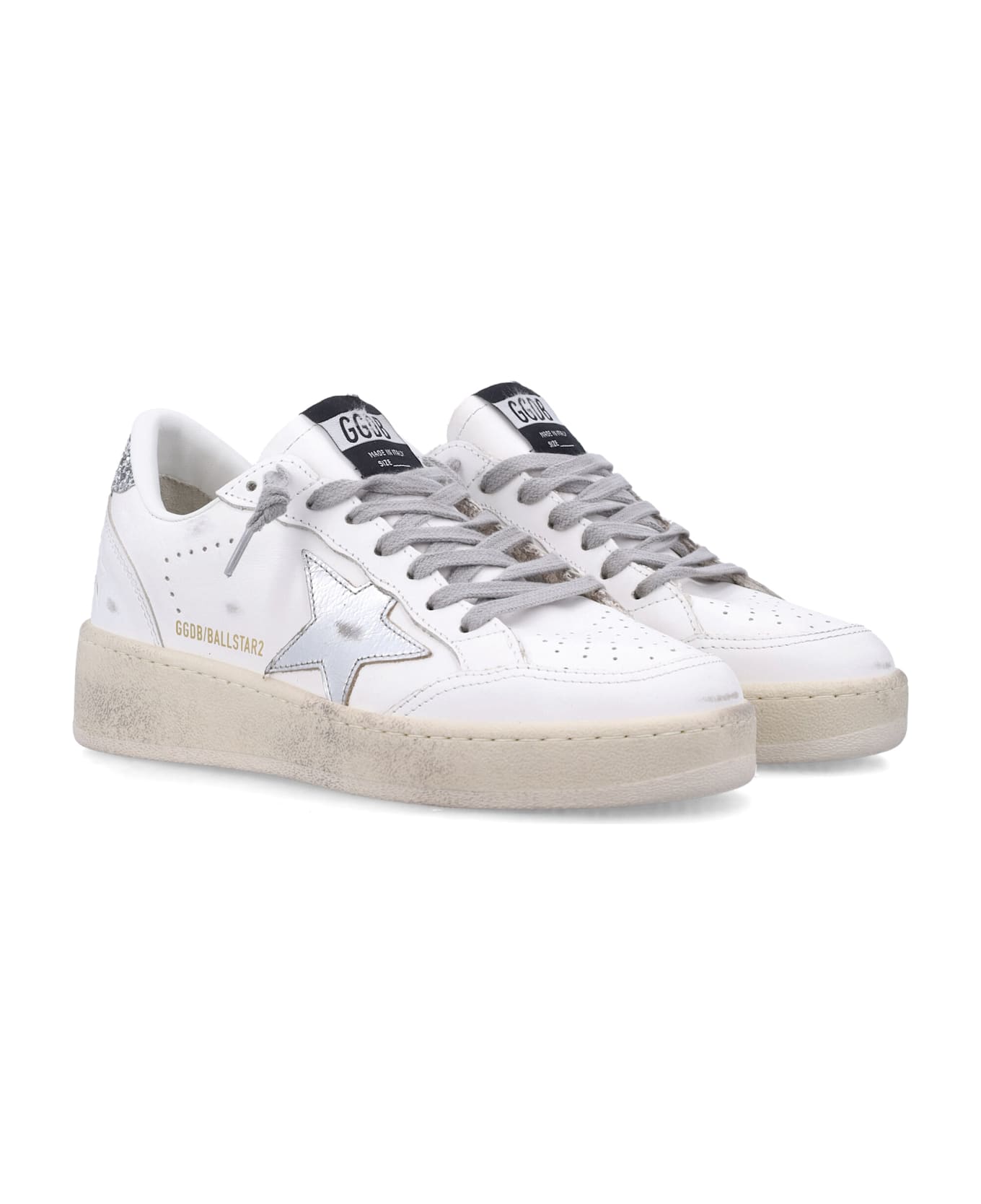 Golden Goose Ball Star - WHITE SILVER