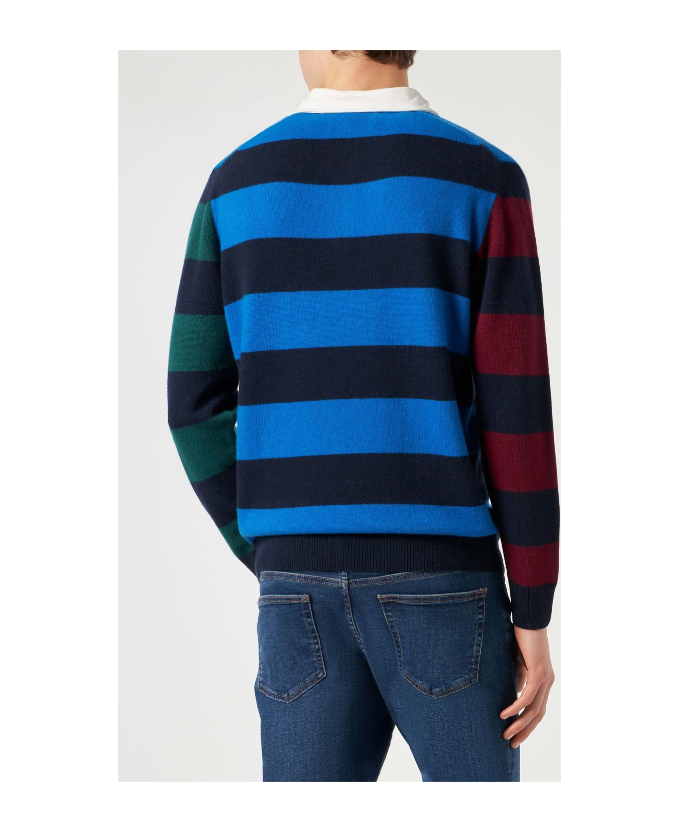 MC2 Saint Barth Striped Knitted Polo - MULTICOLOR