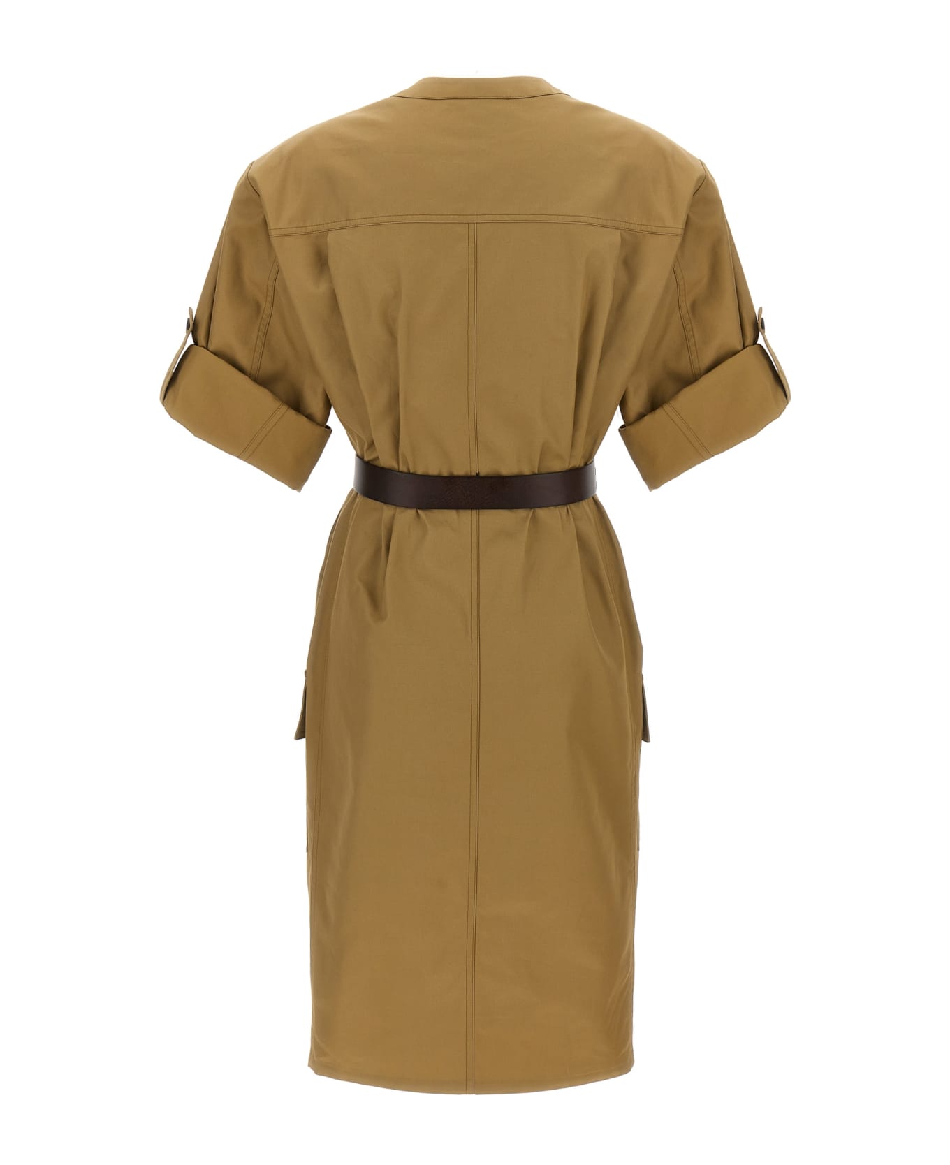 Saint Laurent Midi Dress - Beige