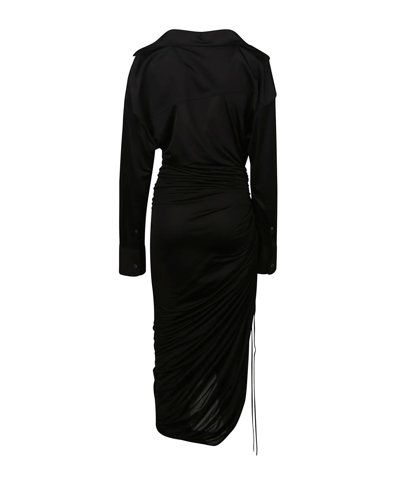 Alexander Wang Asymetrical Cowl Neck Dress - Black