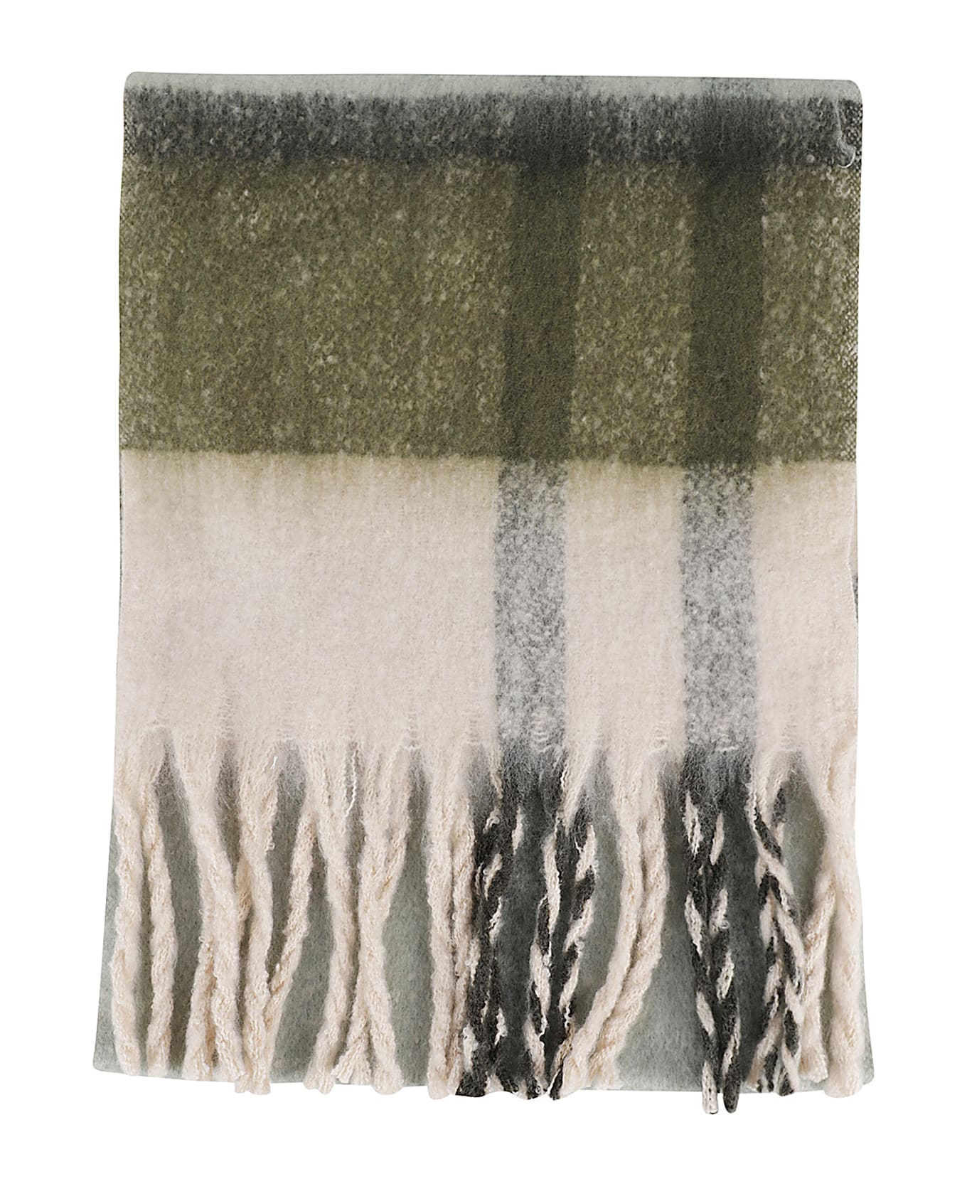 Barbour Isla Tartan Boucle Scarf - Soft Mint スカーフ＆ストール