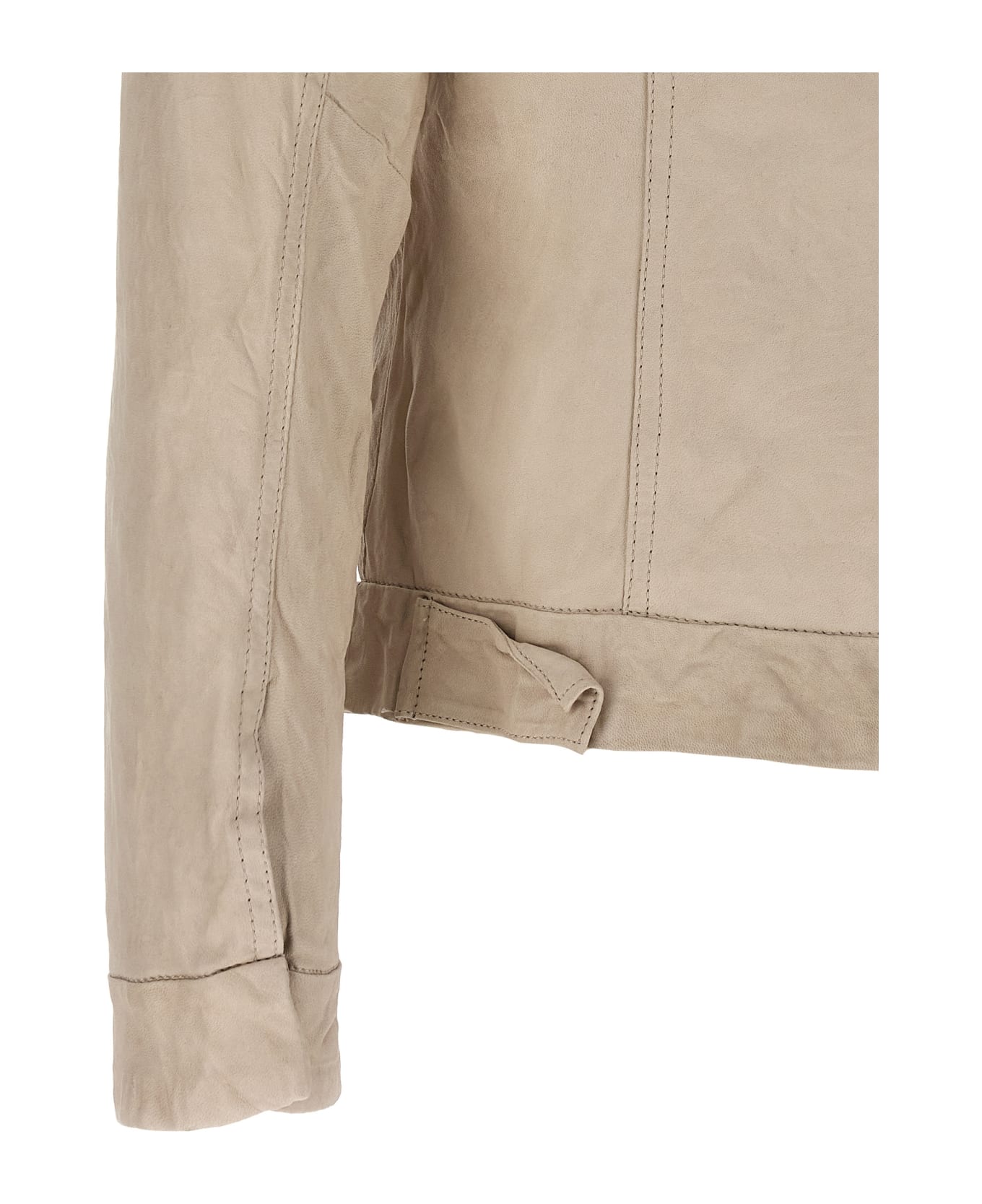 Giorgio Brato 'trucker' Leather Jacket - White