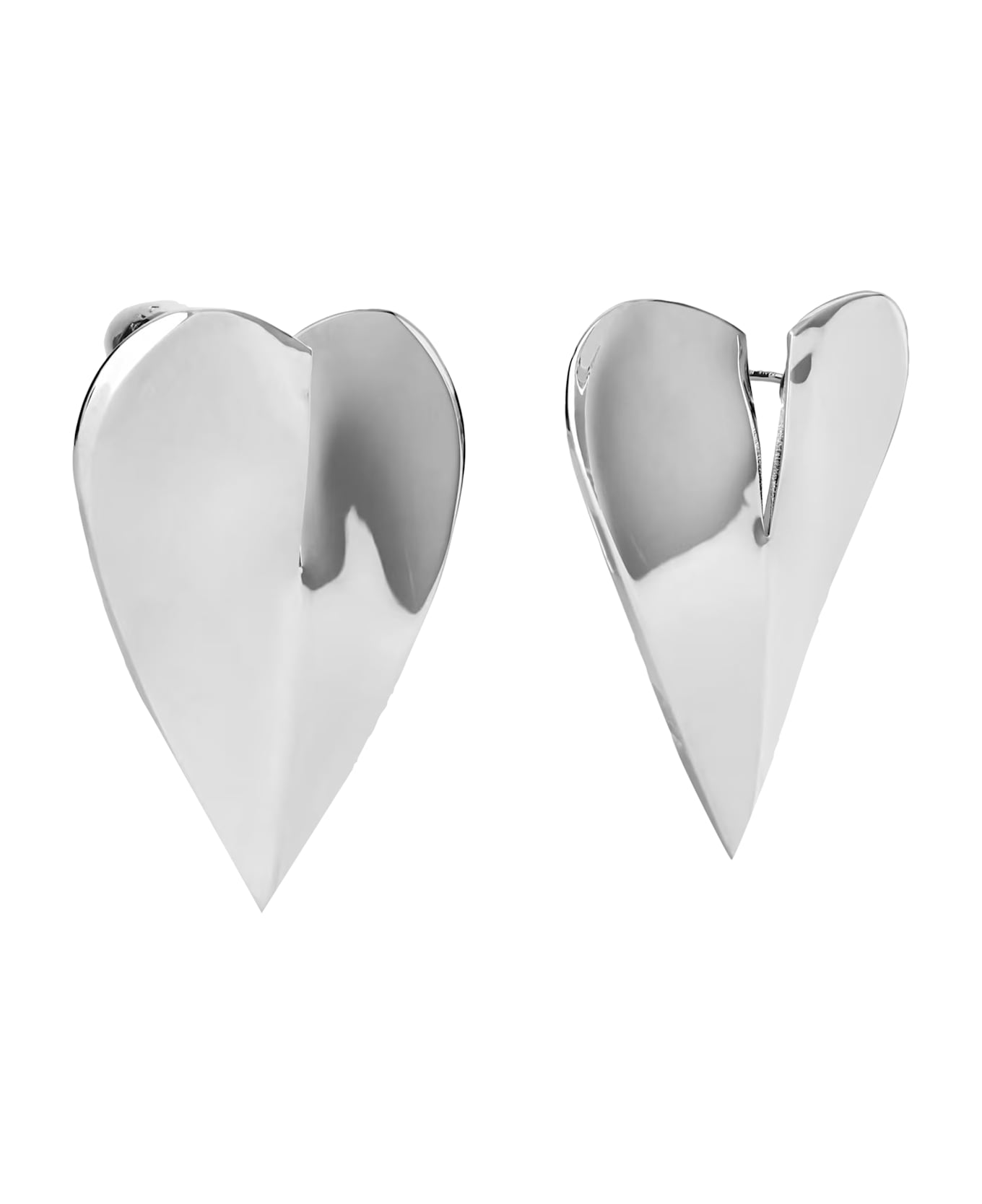 Alaia Le Coeur Torn Earrings - Silver