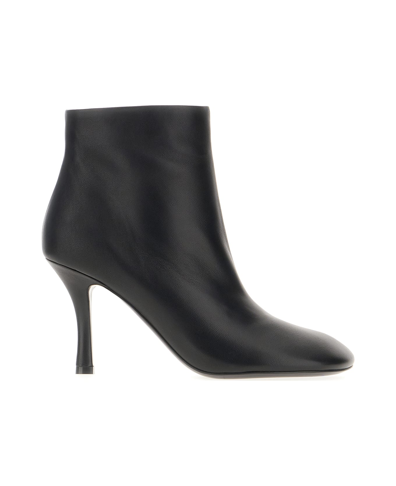 Burberry Black Leather Ankle Boots - BLACK ブーツ