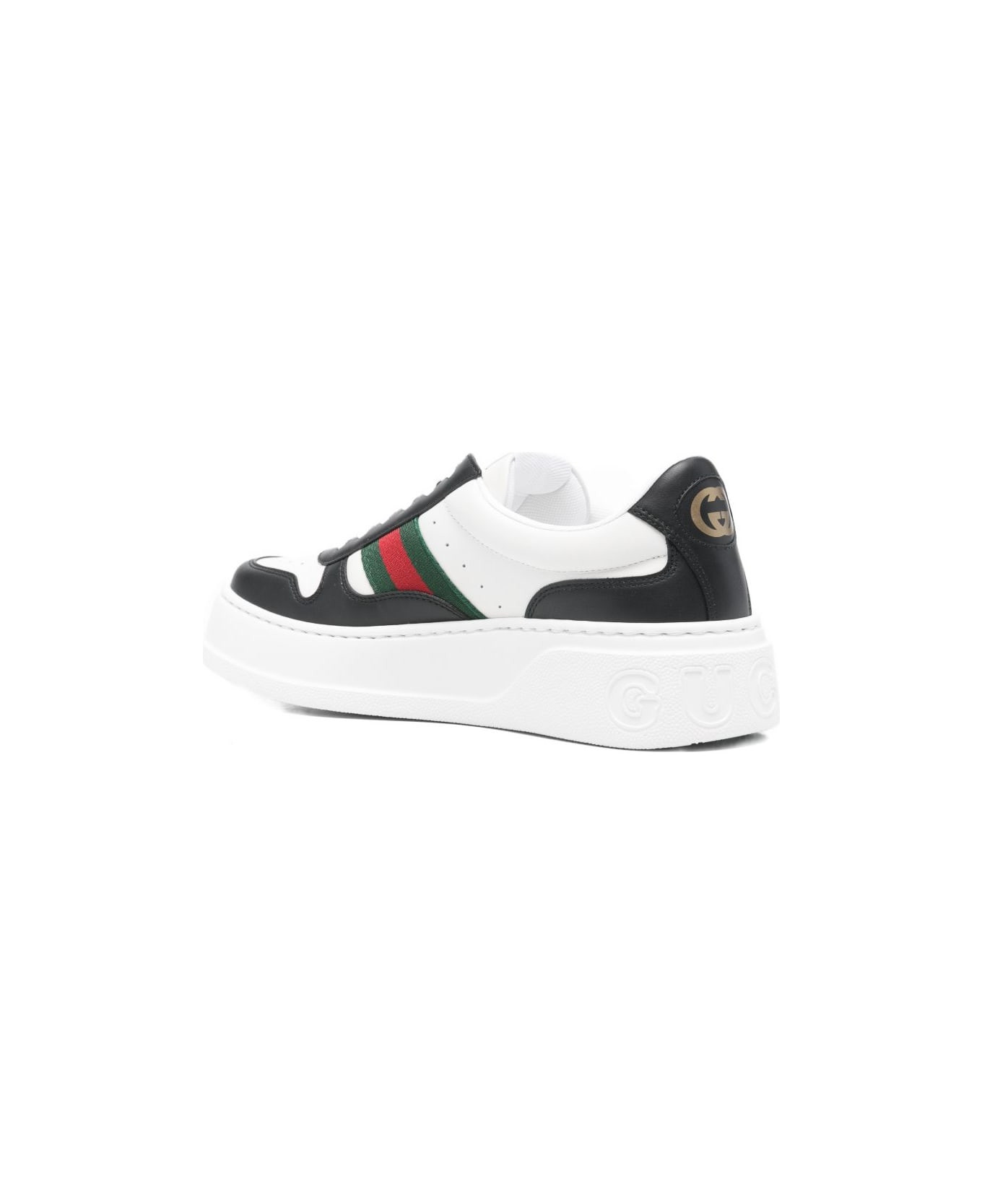 Gucci Chunky B Leather Sneakers - Black