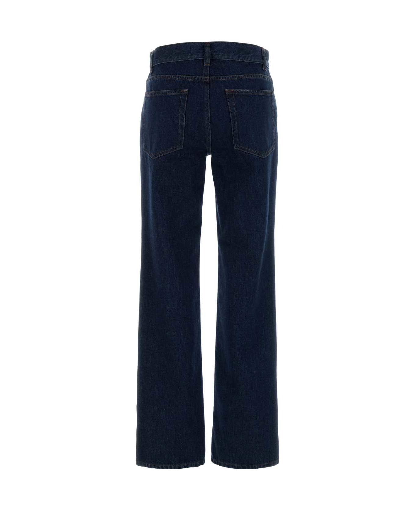 The Row Dark Blue Denim Carlyl Jeans - INDIGO