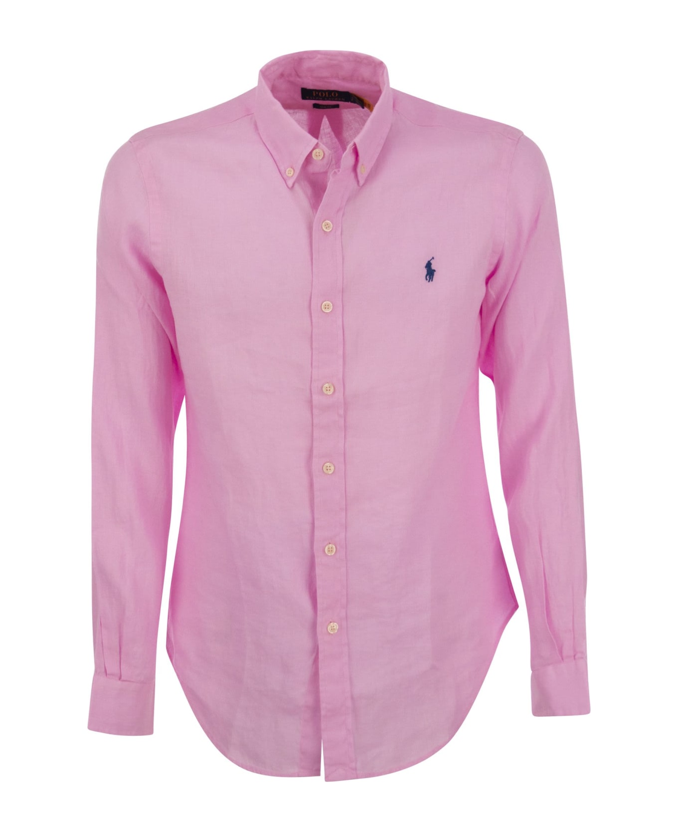 Polo Ralph Lauren Slim Fit Linen Shirt - Pink