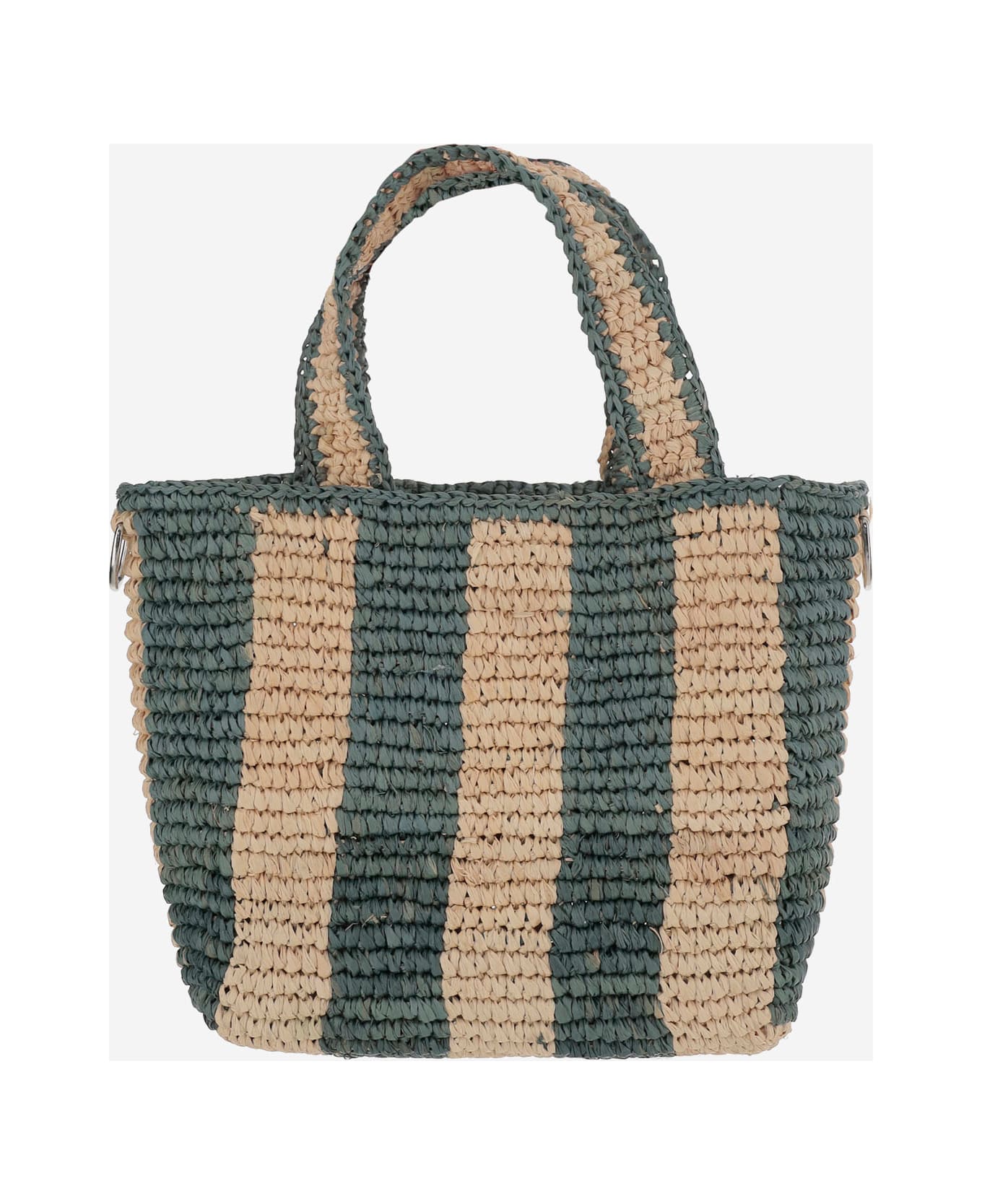 Bonpoint Raffia Handbag With Logo - Red