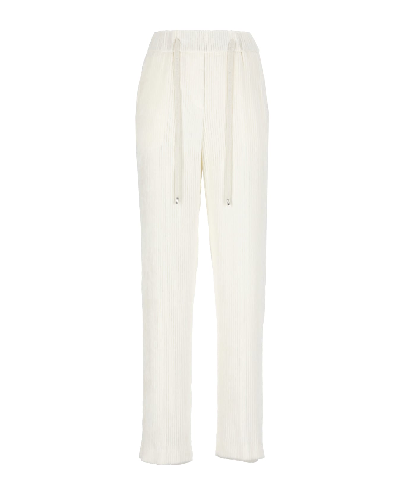 Peserico Viscose Trousers - White