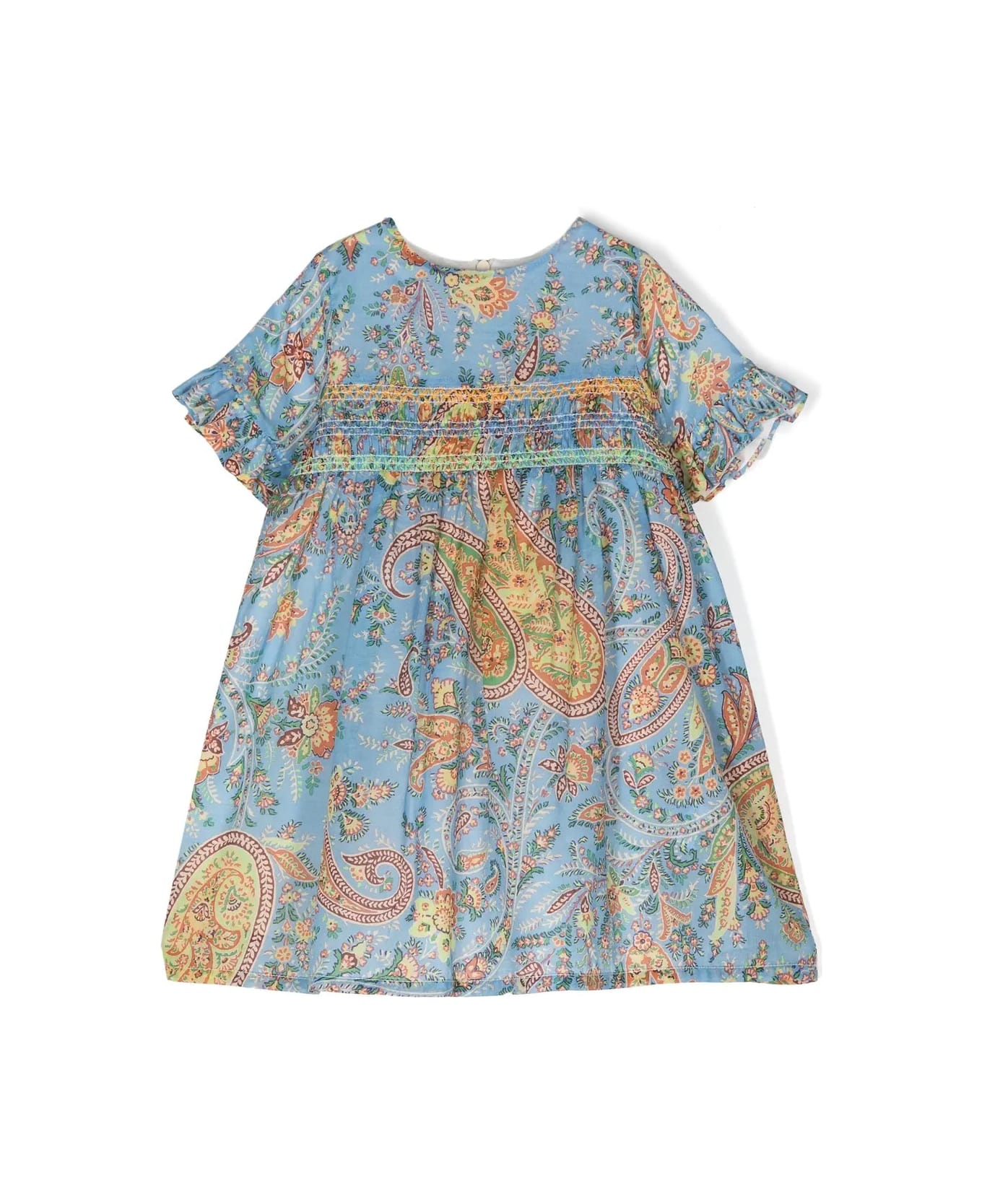 Etro Light Blue Dress With Paisley Print - Blue ボディスーツ＆セットアップ