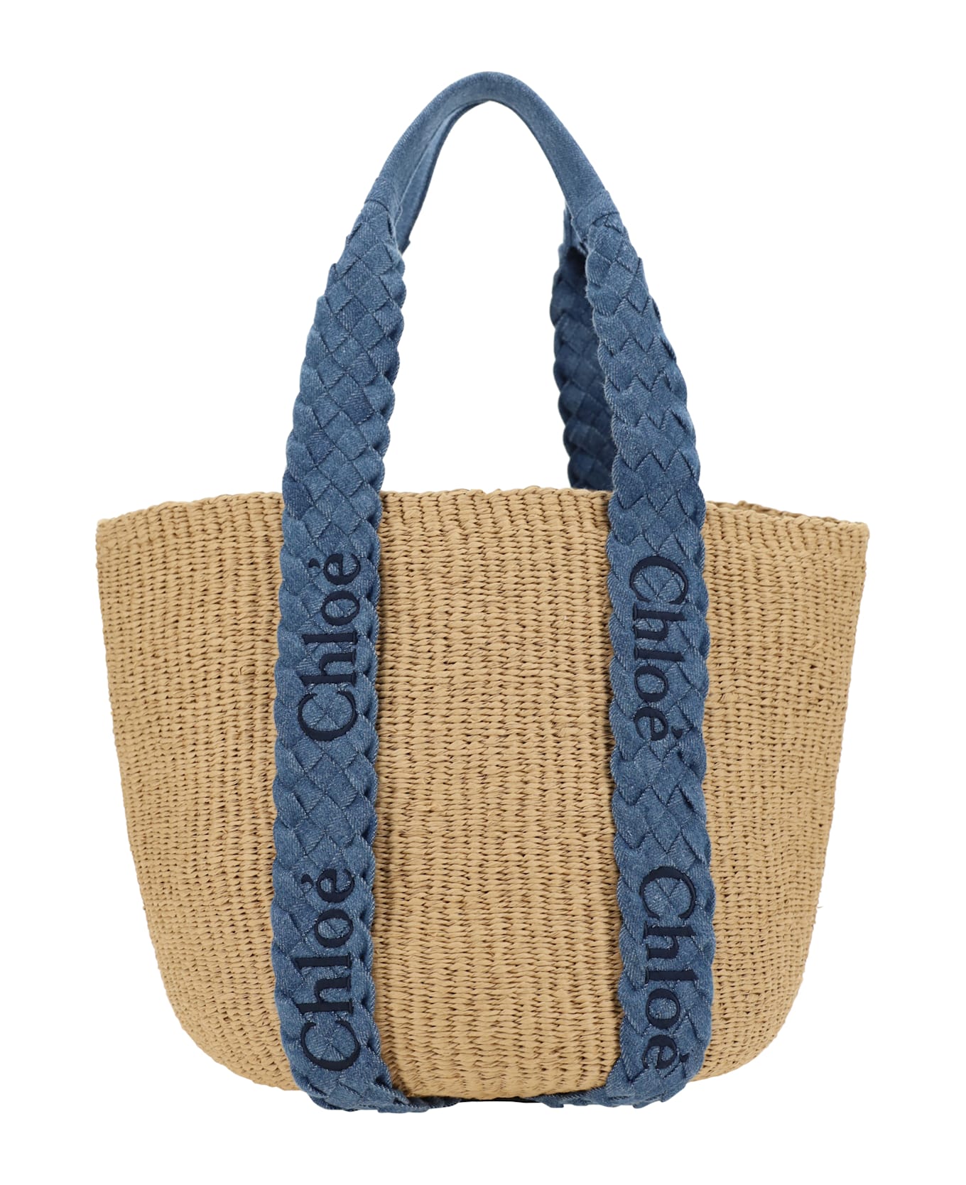 Chloé Woody Shoulder Bag - Denim