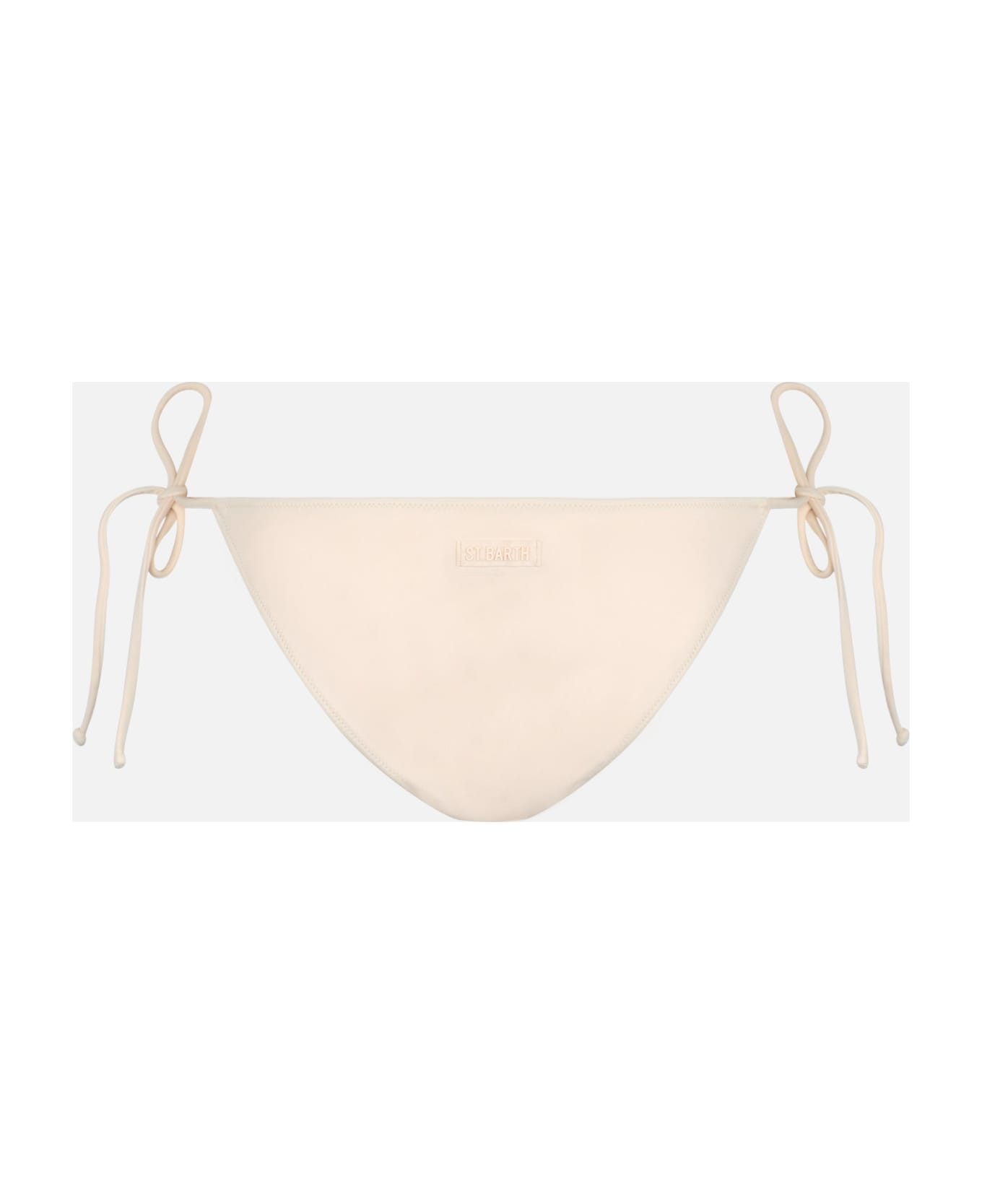 MC2 Saint Barth Woman Classic Swim Briefs Virgo With Rhinestones - WHITE