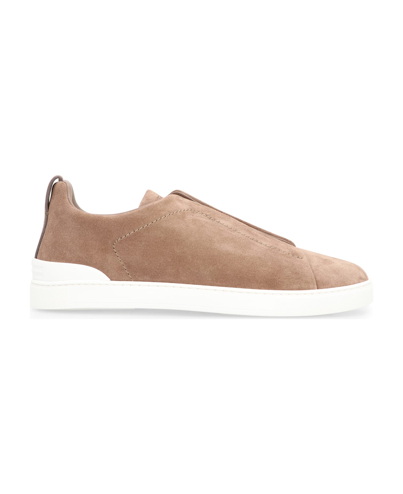 Zegna Triple Stitch Suede Sneakers - Camel スニーカー
