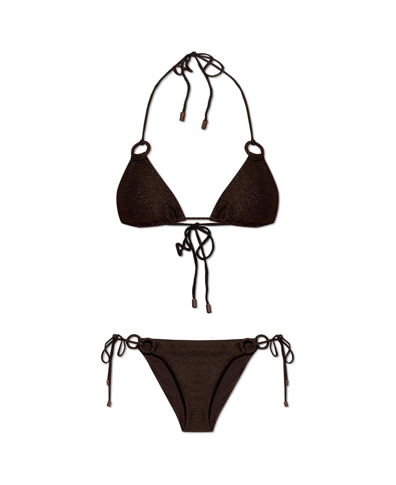 Zimmermann Two-piece Swimsuit With Lurex Thread - BROWN