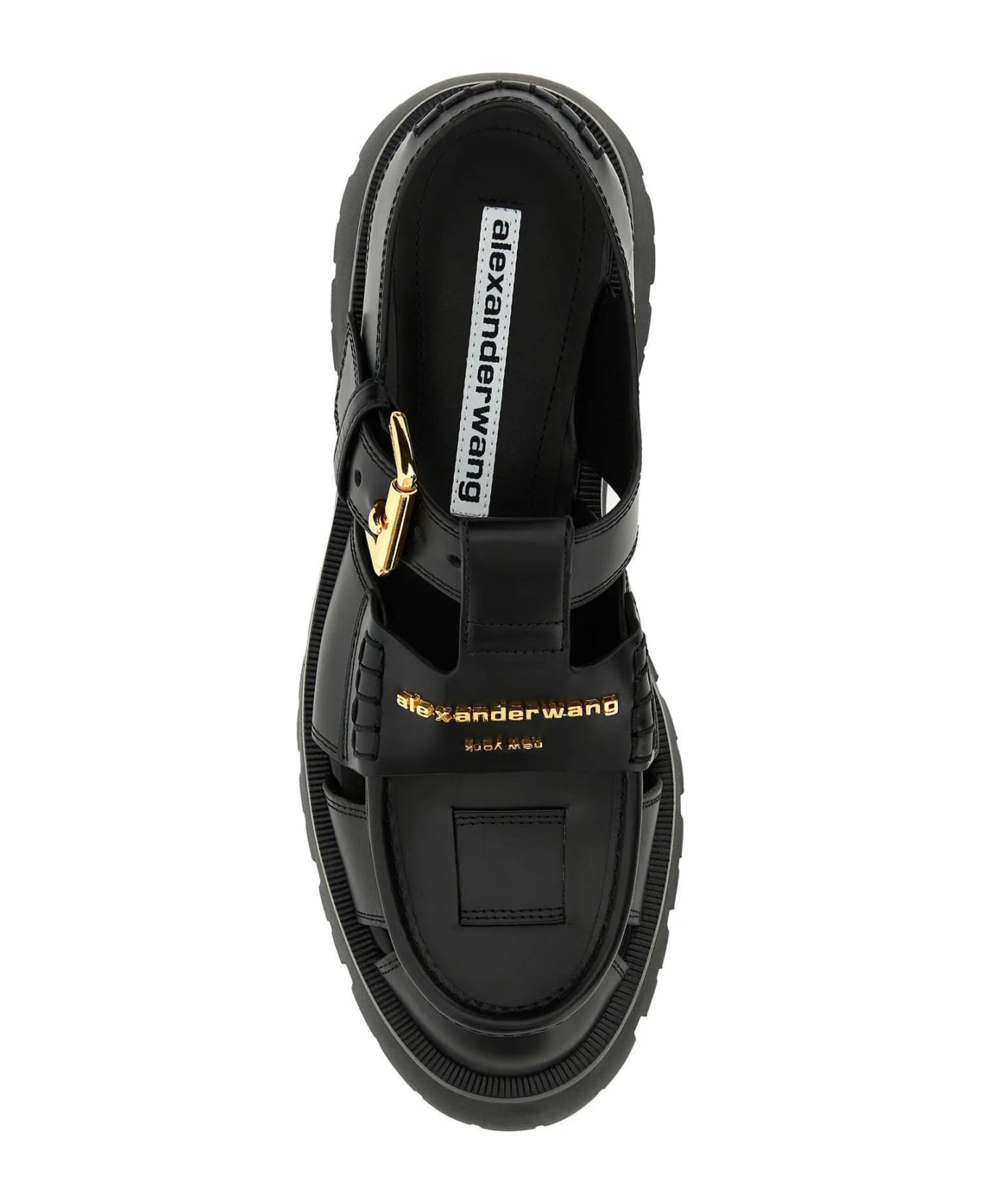 Alexander Wang Black Leather Carter Sandals - BLACK