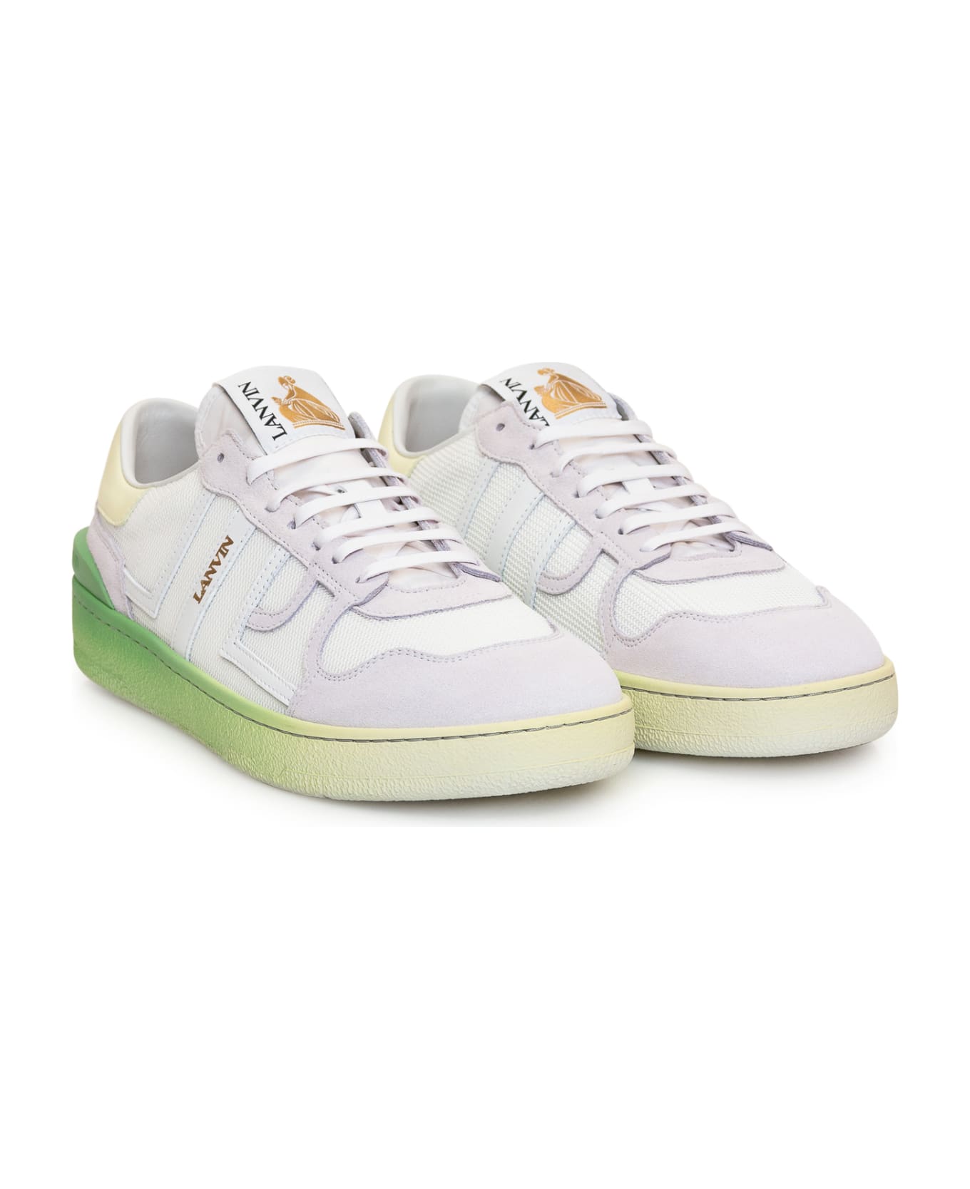 Lanvin Clay Sneaker - WHITE/YELLOW