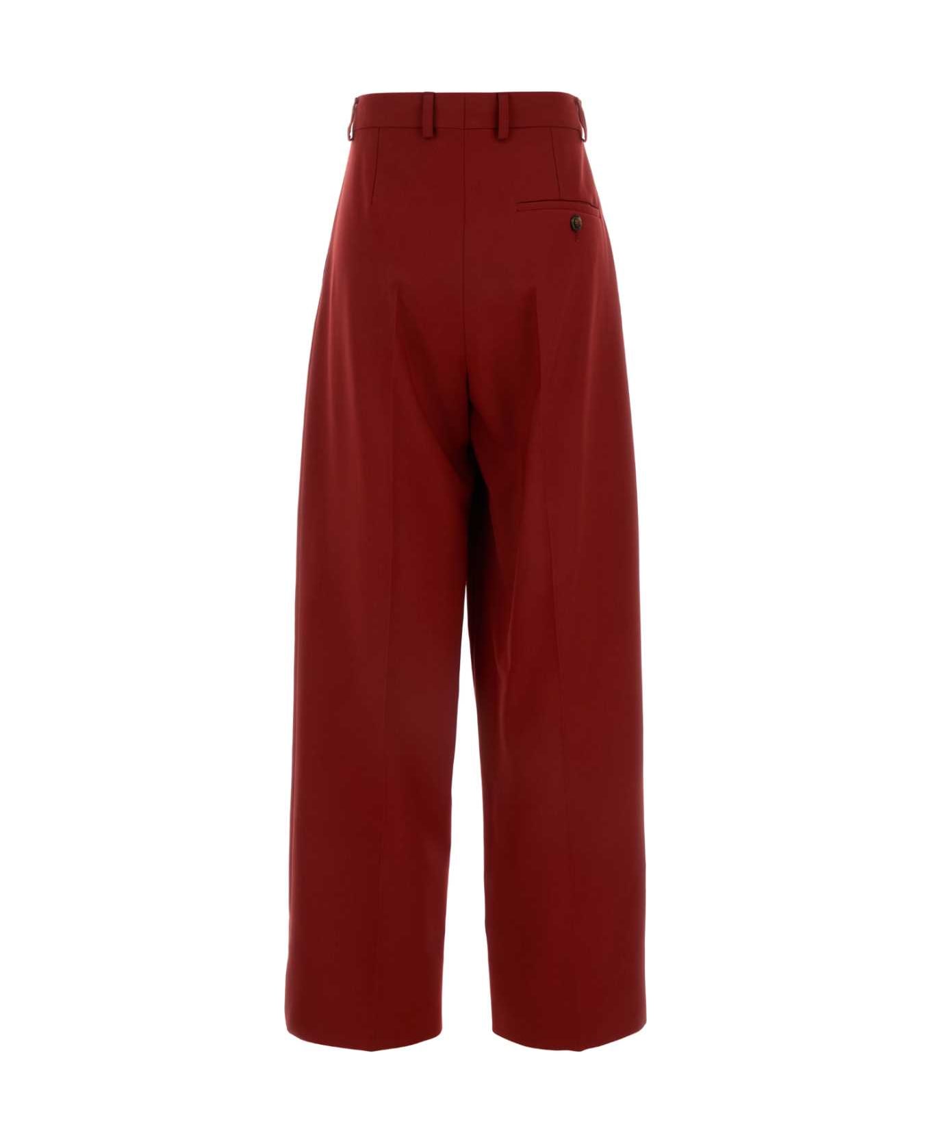 Stella McCartney Tiziano Red Wool Ruby Wide-leg Pant - RUBY