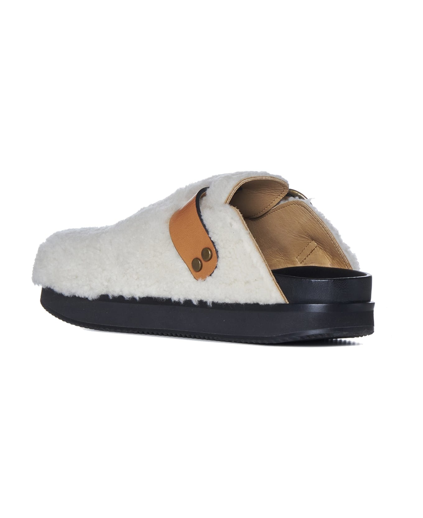 Isabel Marant Mirst Shearling Mules - Beige