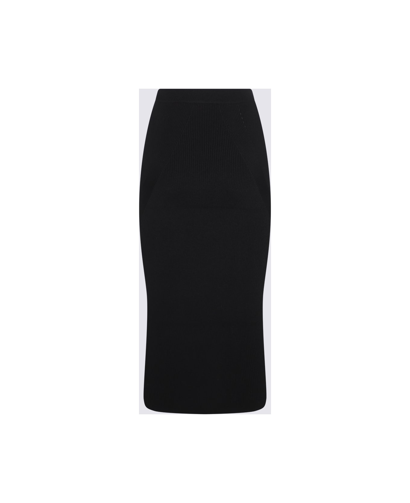 Alexander McQueen Black Wool Blend Skirt - Black