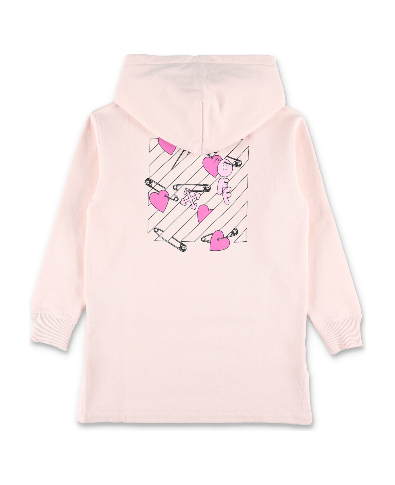 Off-White Kids Pop Heart Pink Hoodie Sweatshirt - ROSE