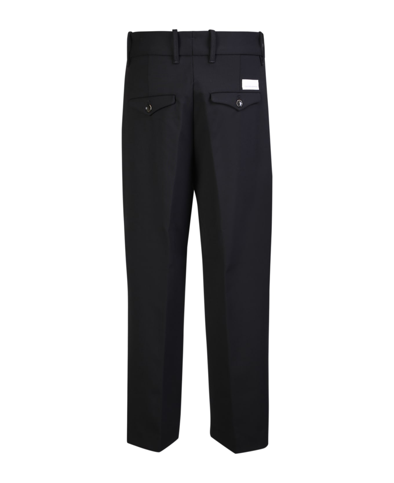 Nine in the Morning Black Technical Wool Cropped Trousers - Black