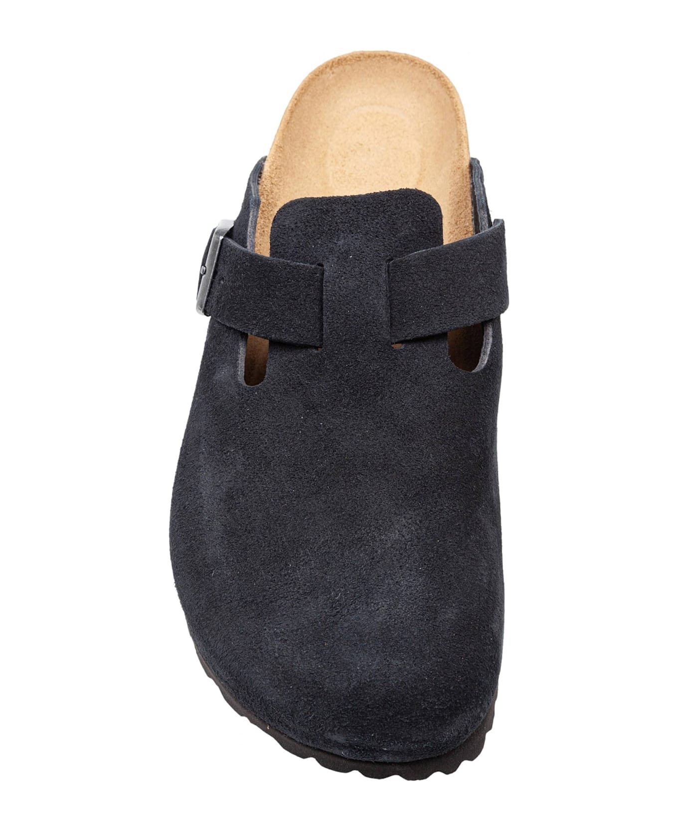 Birkenstock Boston Bf Suede Clogs In Black - Black