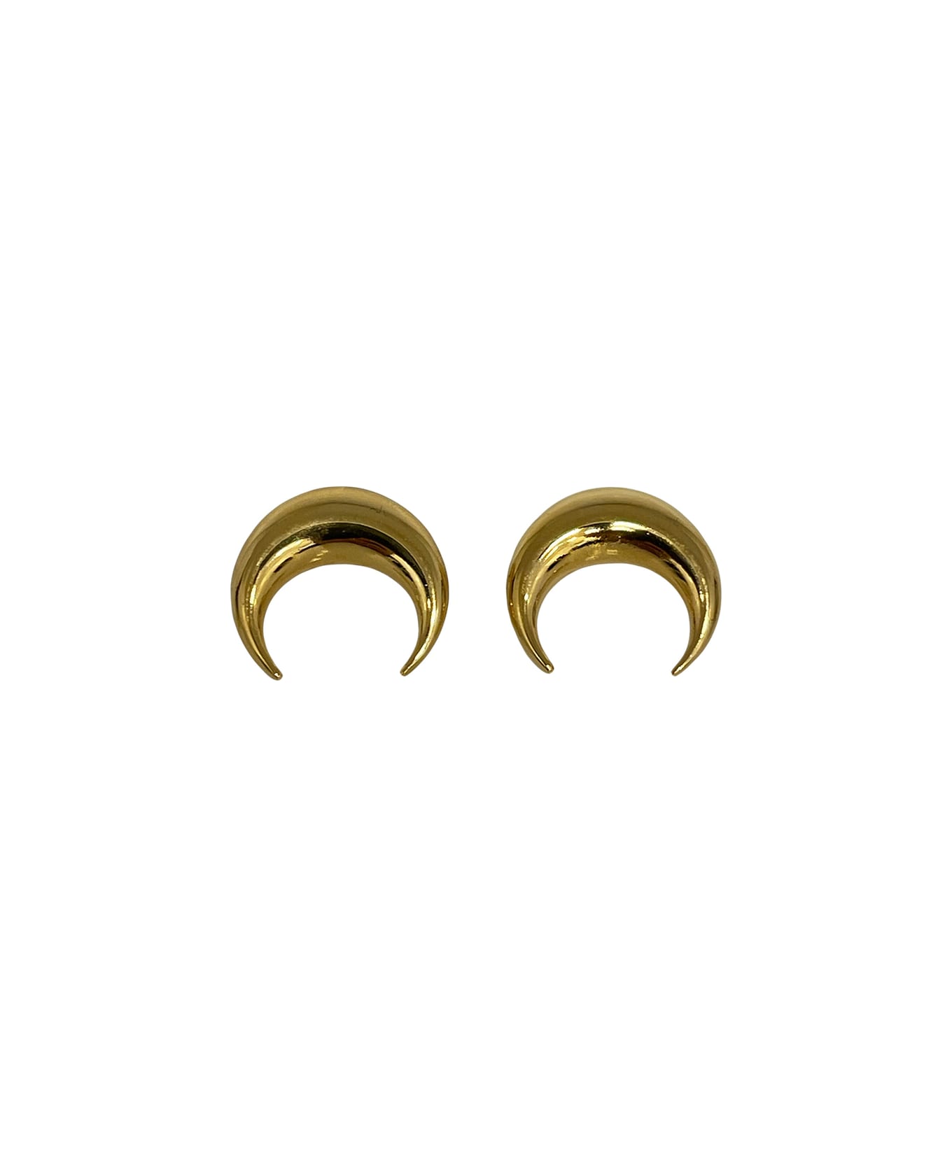 Marine Serre Gold Plated Moon Studs - Shiny Gold