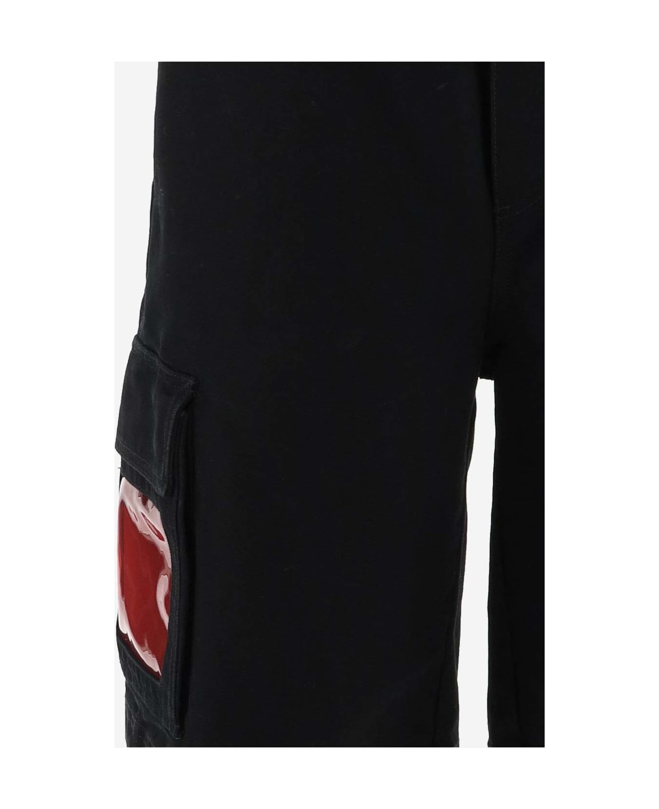 44 Label Group Cotton Bermuda Shorts With Logo - Nero ショートパンツ
