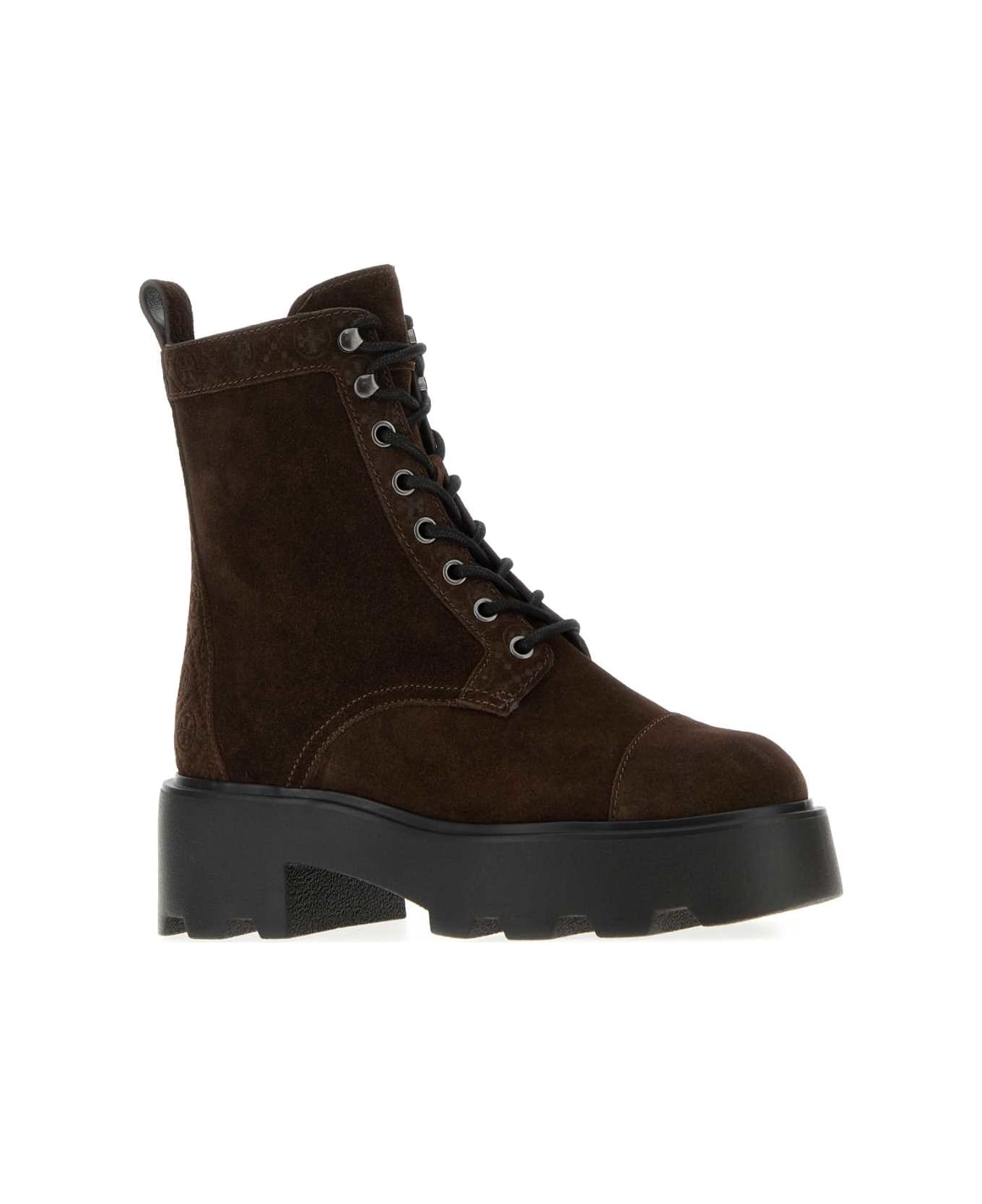 Tory Burch Brown Suede Ankle Boots - BROWN