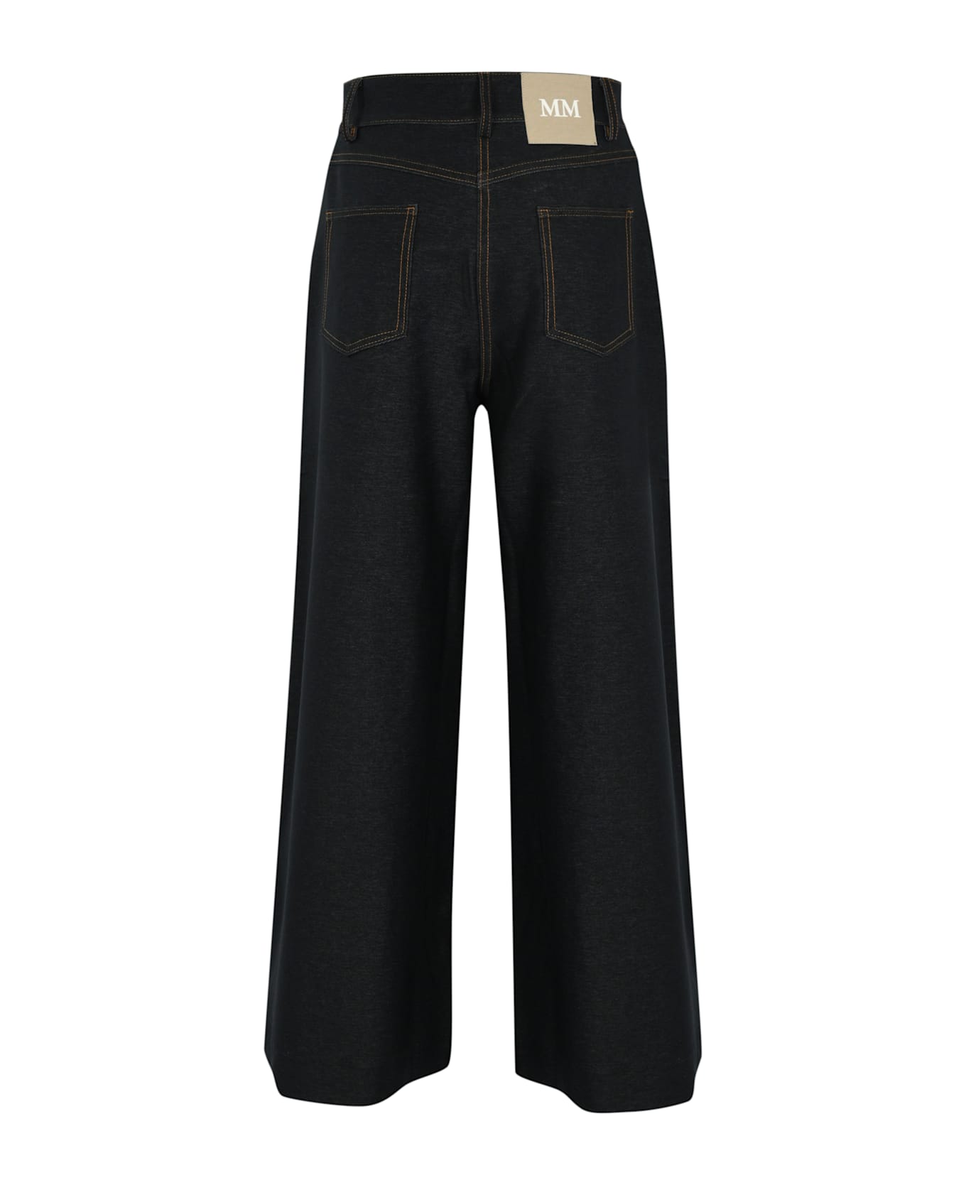 Max Mara Fausto Trousers In Denim Effect Jersey - Blue