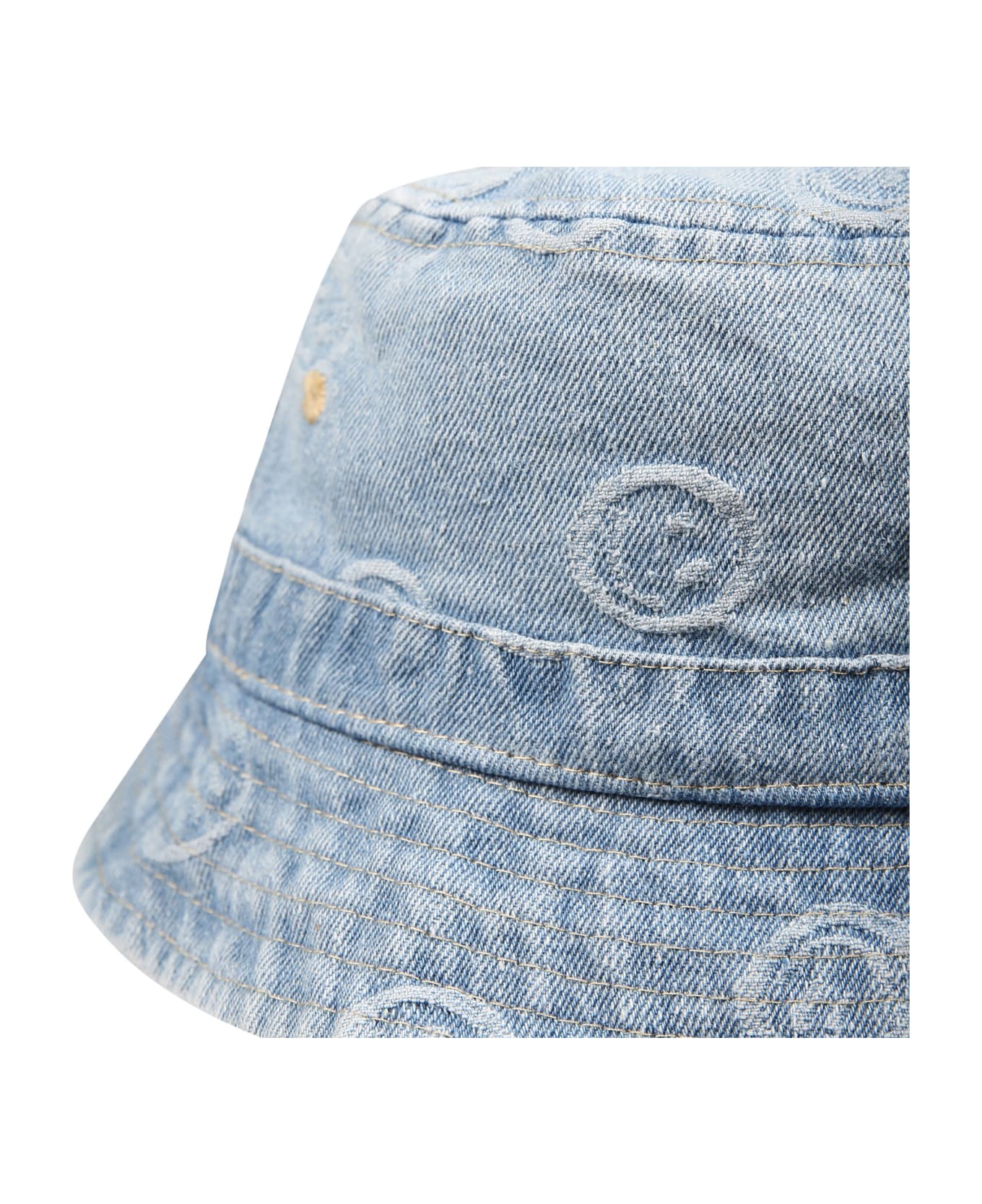 Molo Denim Sky Blue Cloche For Kids With Smile - Denim アクセサリー＆ギフト