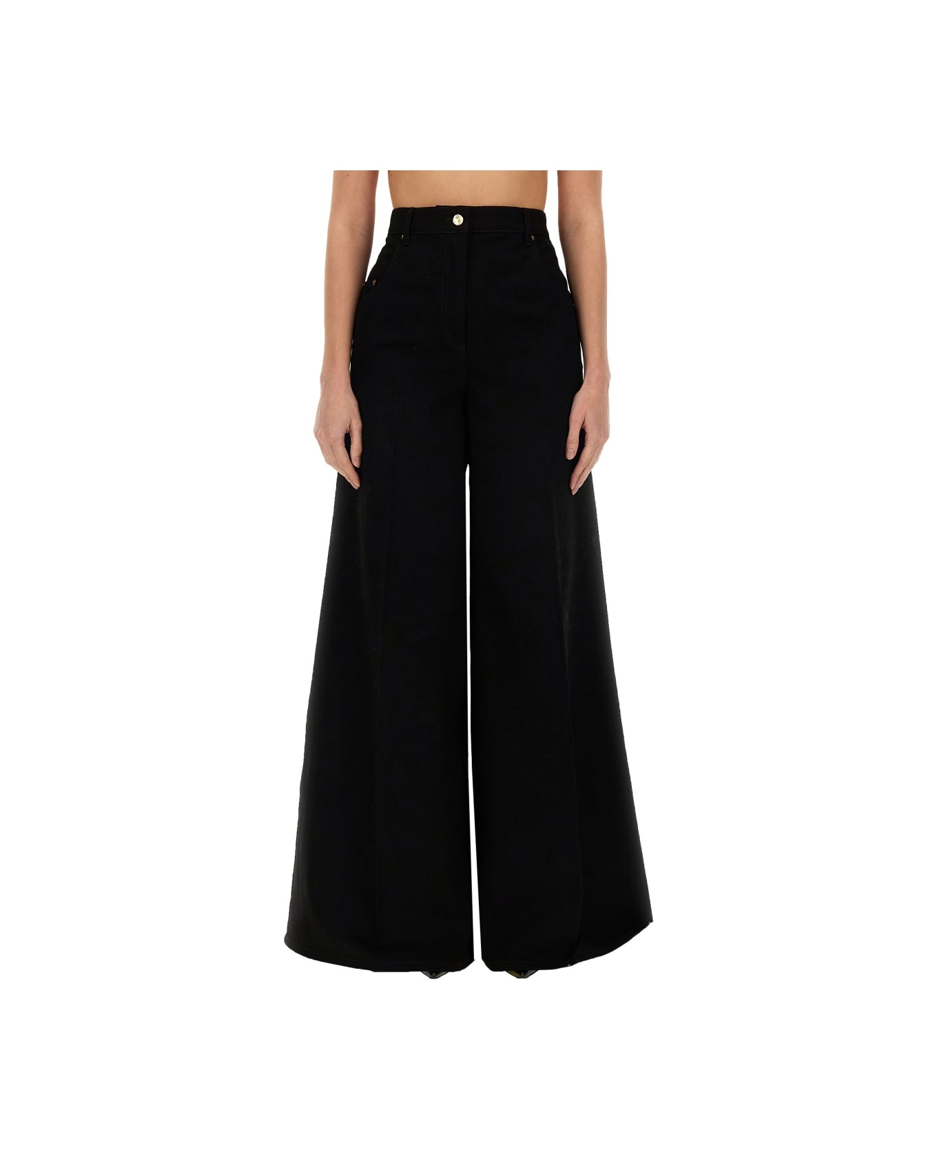 Nina Ricci Flared Pants - BLACK